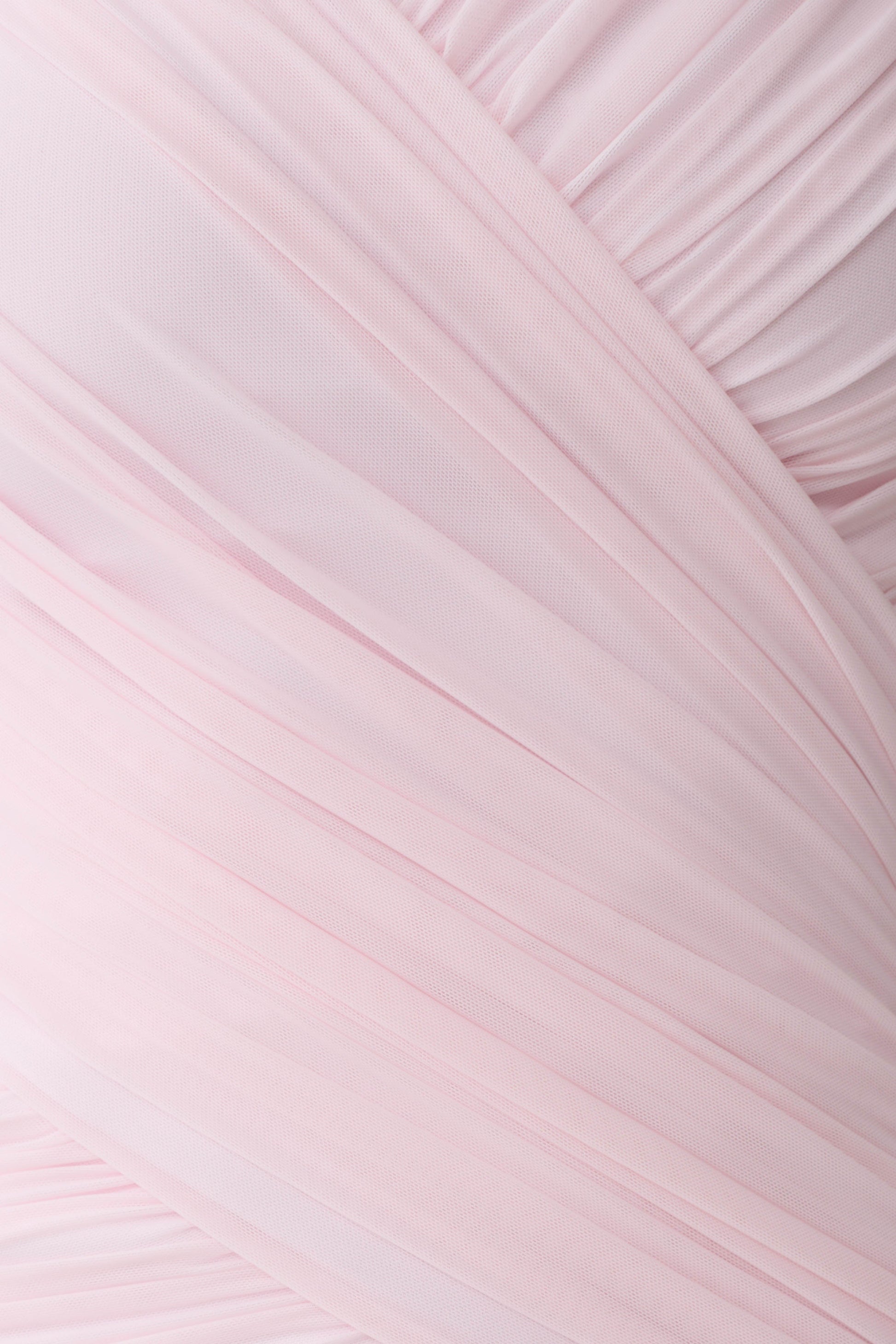 Monet Strapless Ruched Mesh Maxi Dress - Ballet Pink #7