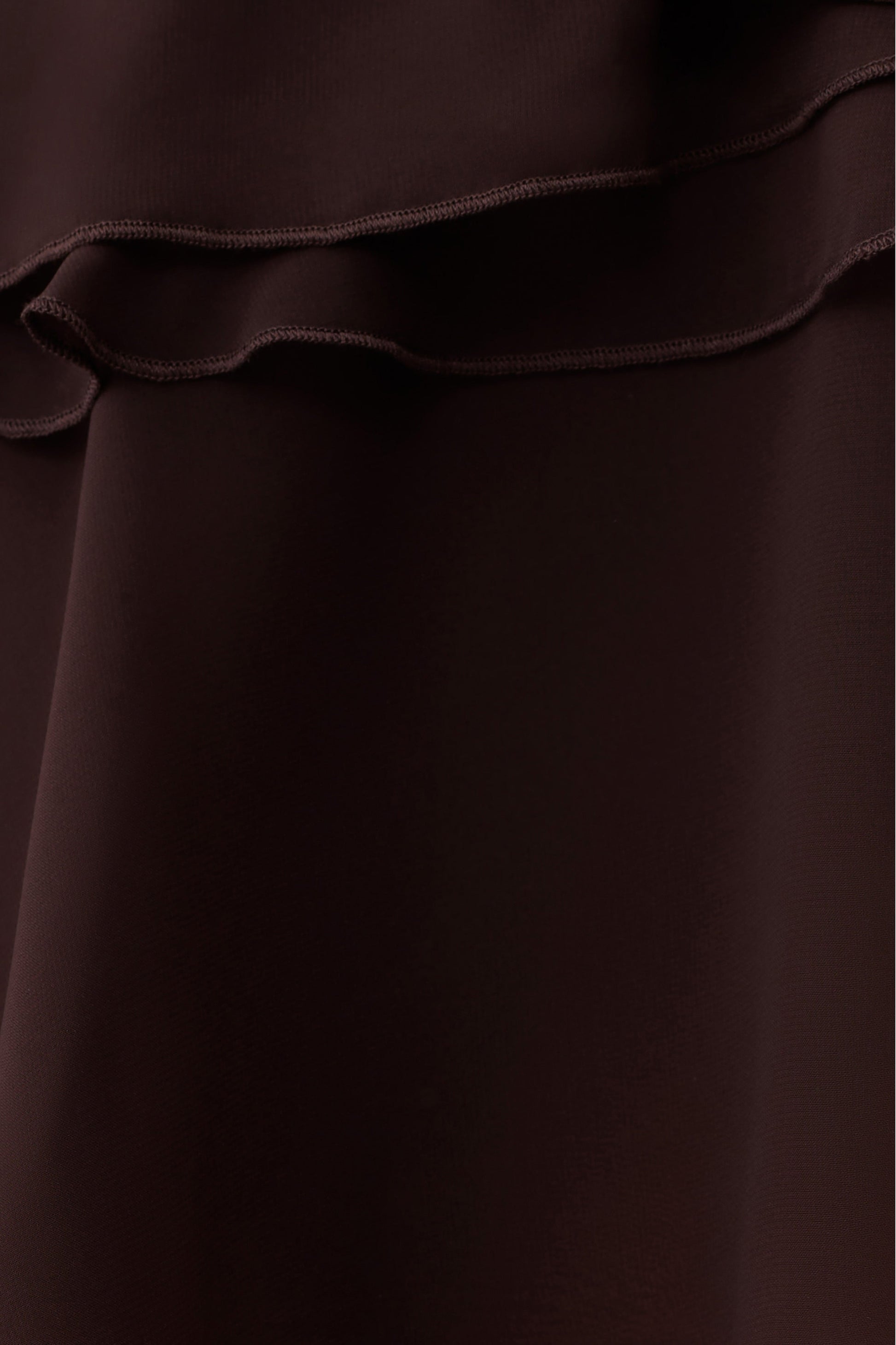 Nora Chiffon Layered Mini Skirt - Cacao Brown #9