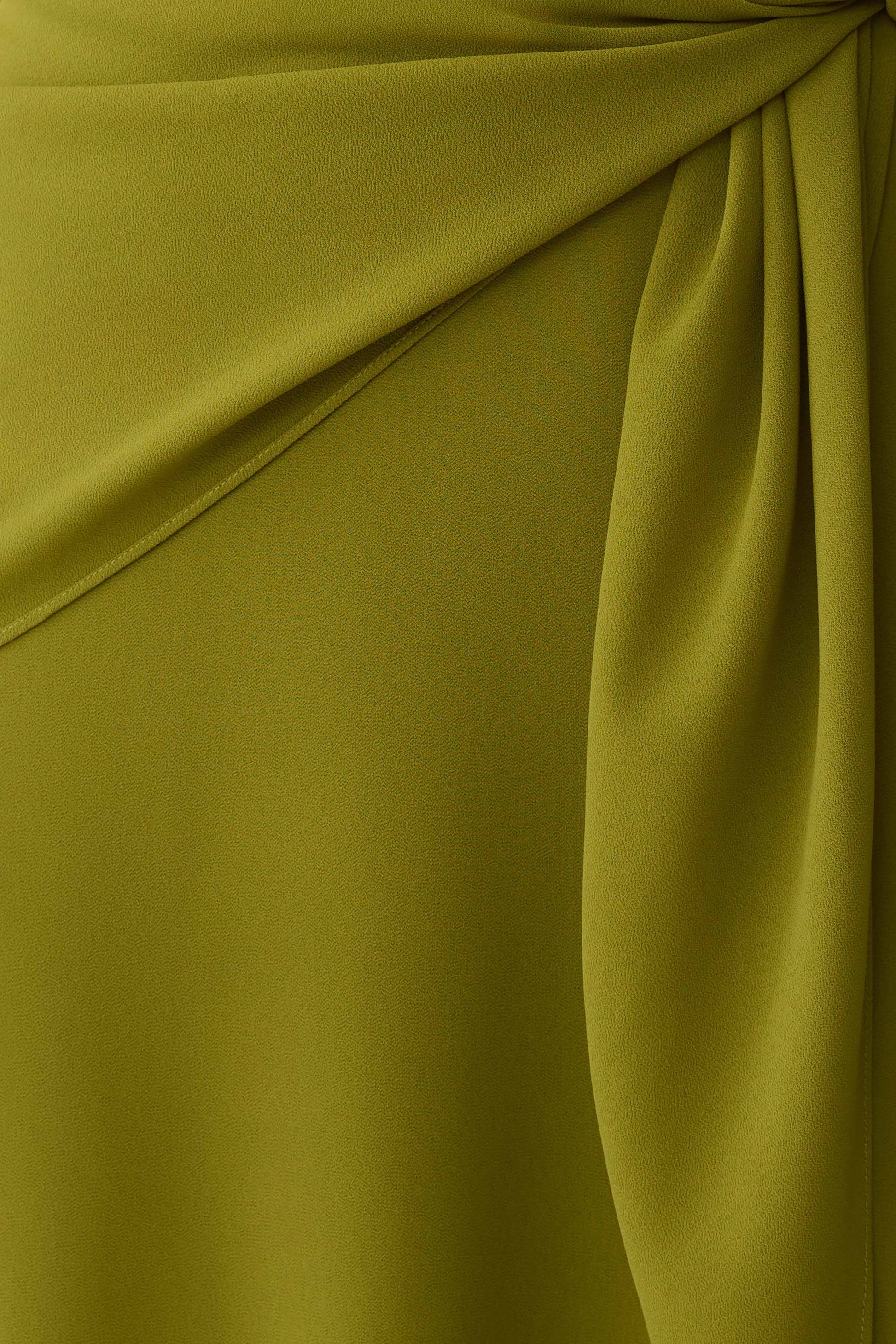 Gianna Satin Halter Maxi Dress - Olive #6