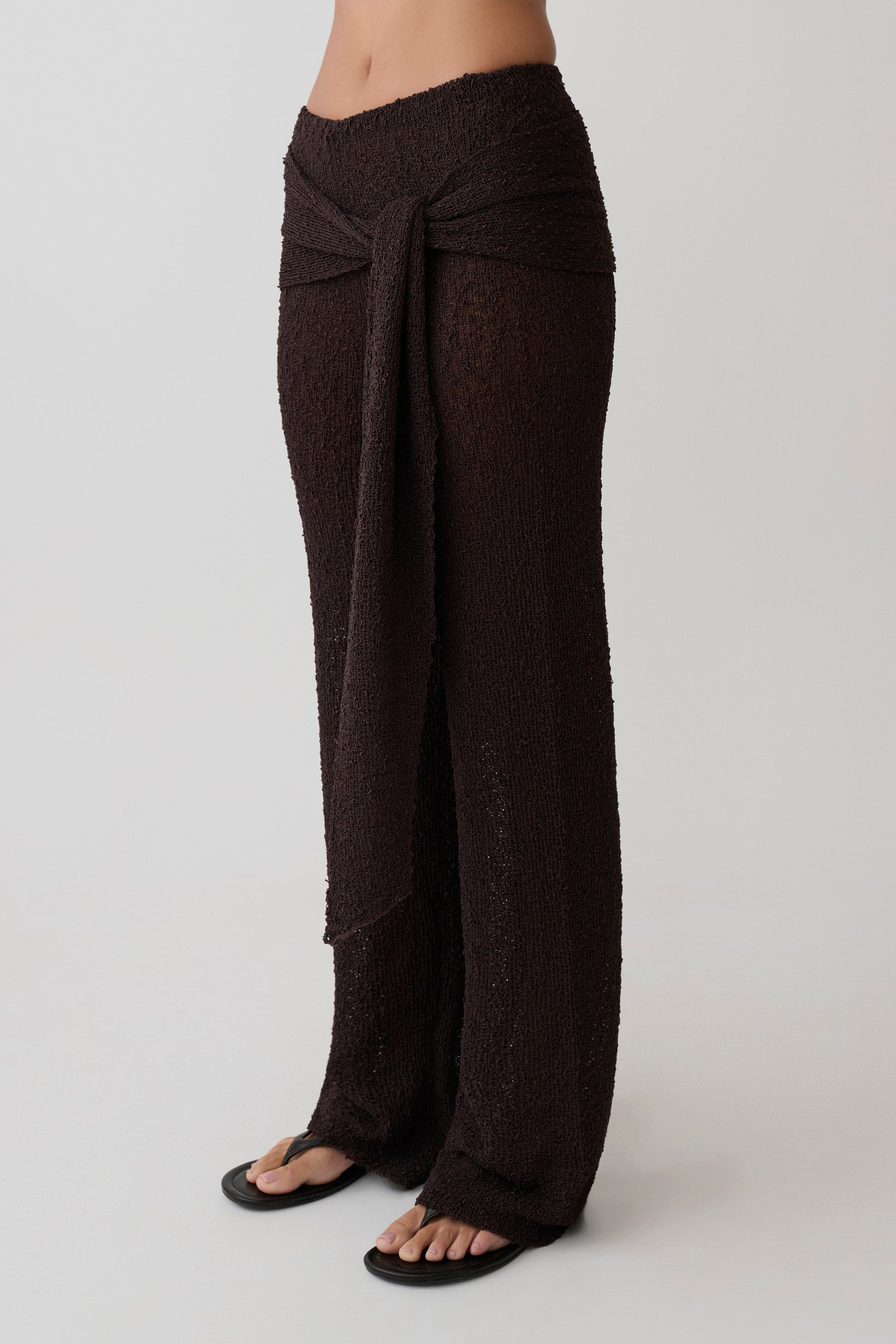 Mattais Boucle Knit Pants - Dark Chocolate #4