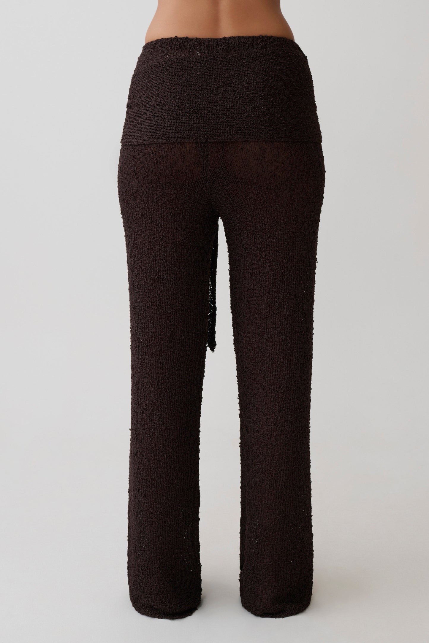 Mattais Boucle Knit Pants - Dark Chocolate