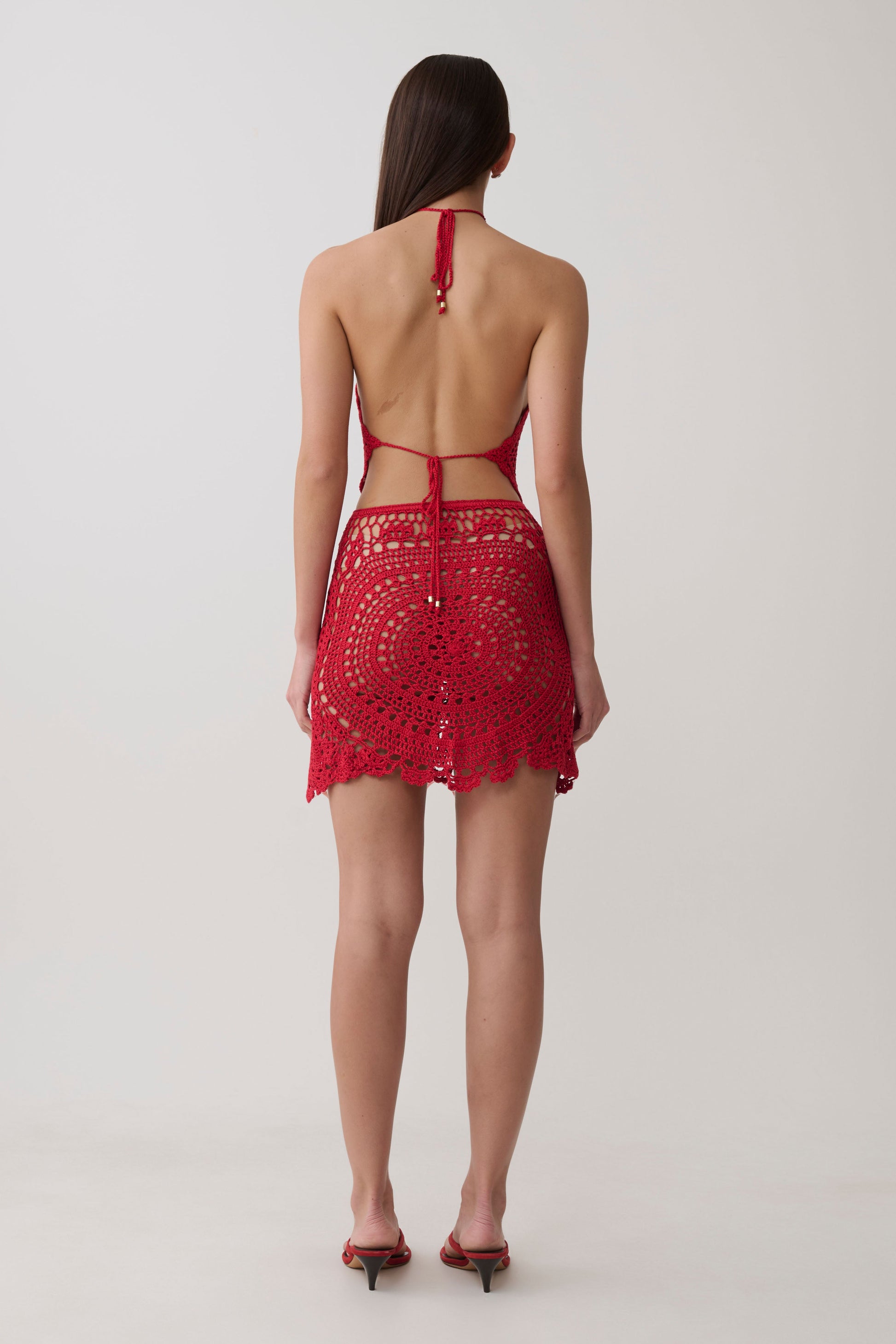Marvin Crochet Mini Skirt - Red #2