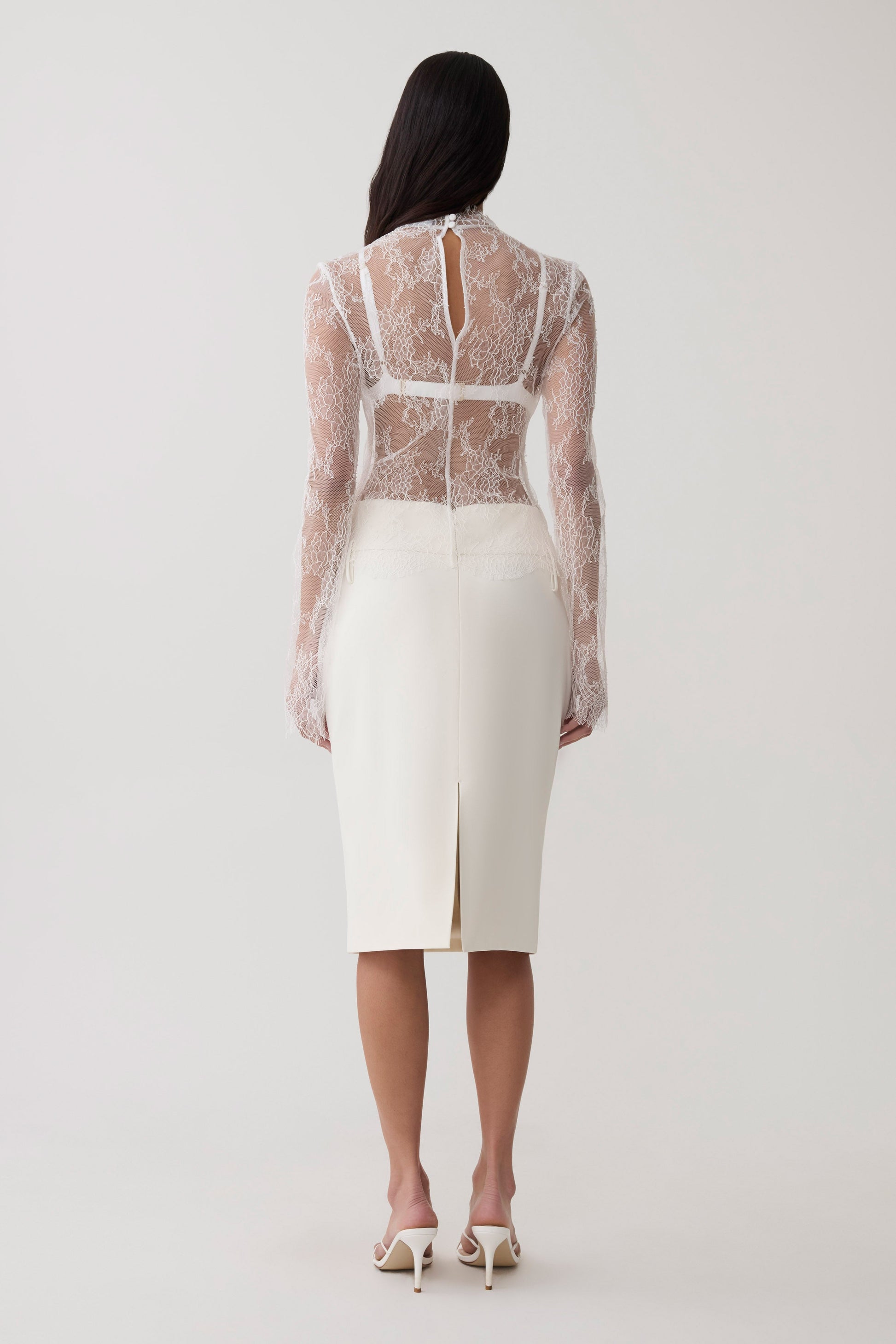 Brooke Suiting Midi Skirt - Ivory #2