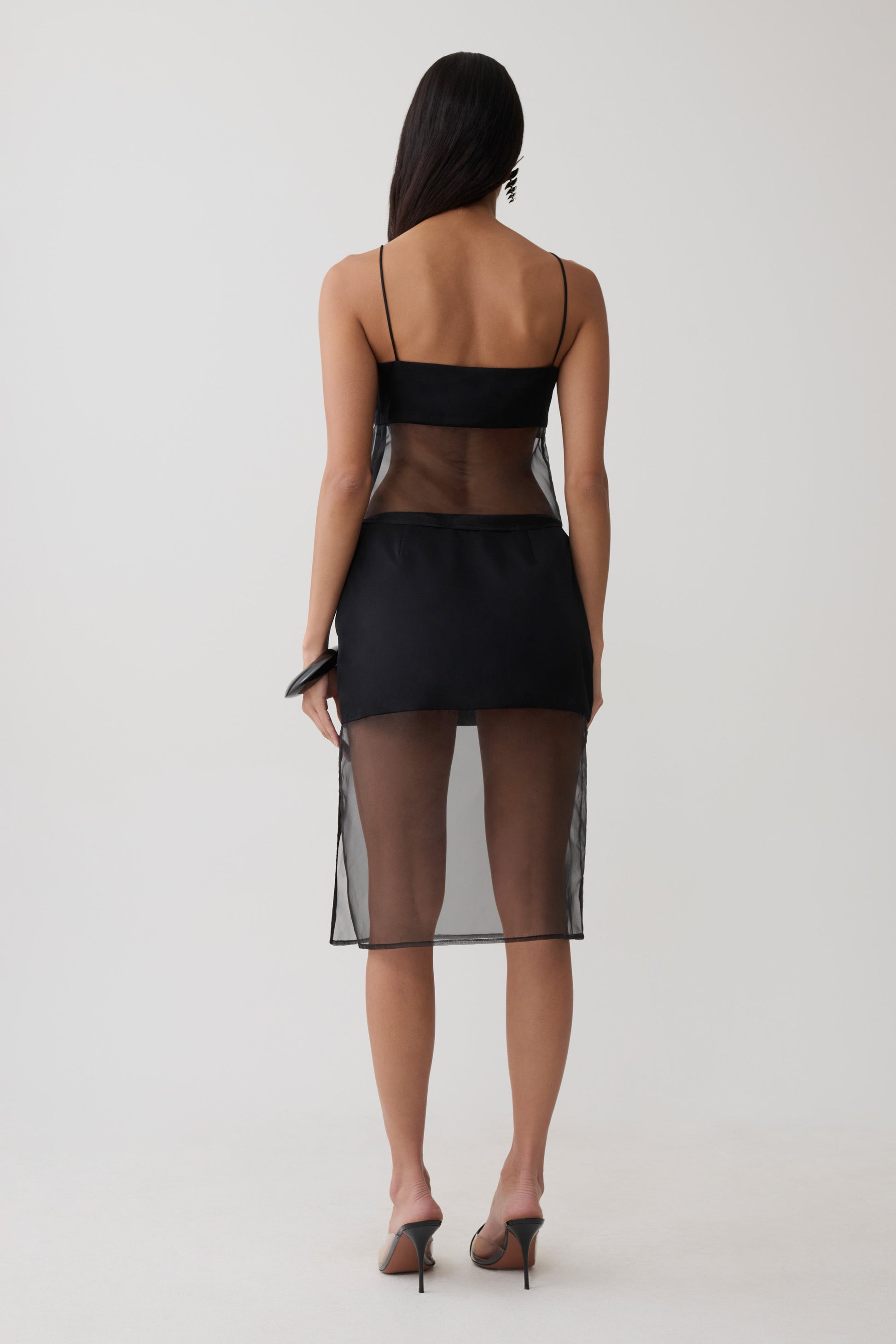 Claudia Sheer Sleeveless Top - Black #5