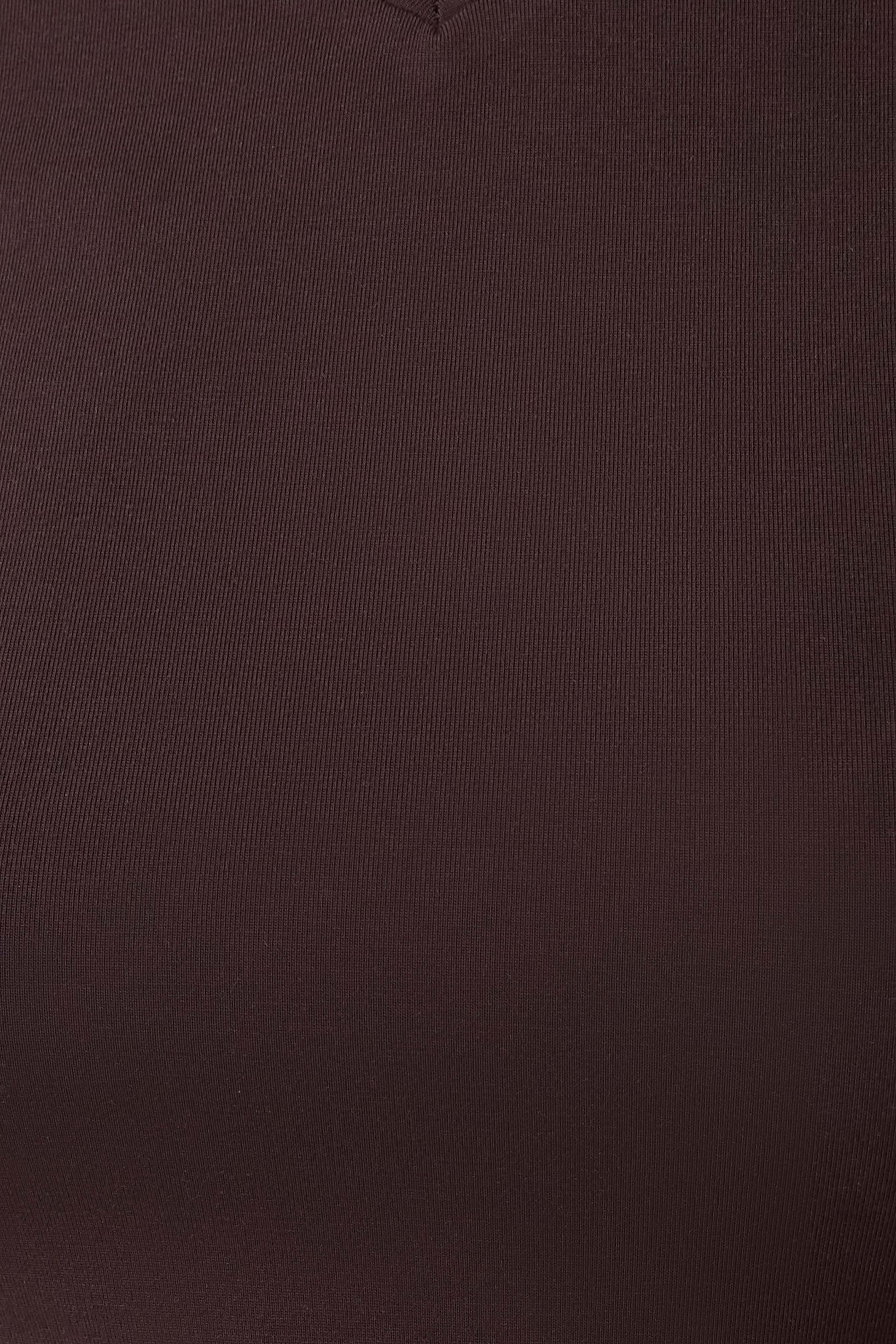 Janelle High V Neck Short Sleeve Top - Chocolate #6