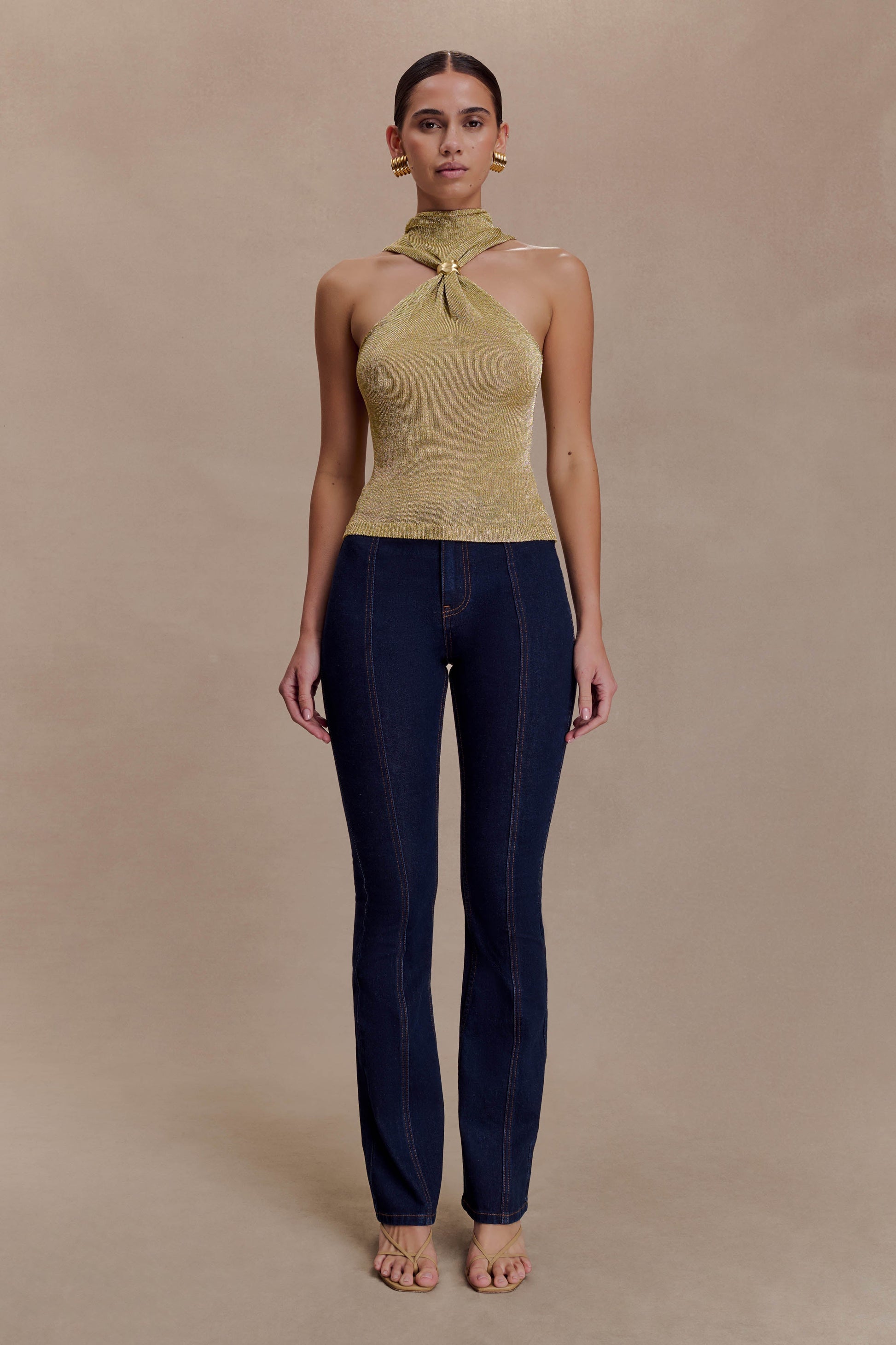 Nikki Lurex Top With Hardware - Gold #6