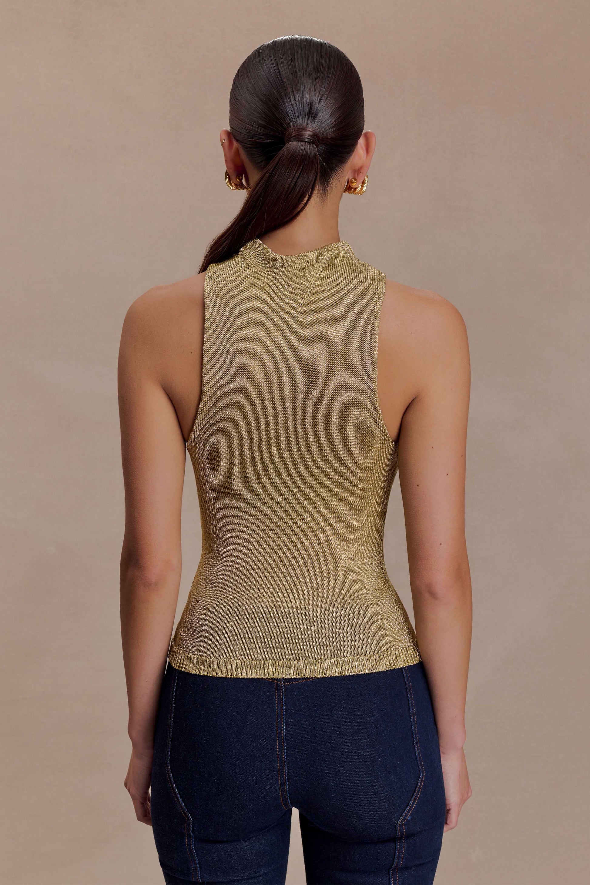 Nikki Lurex Top With Hardware - Gold #4