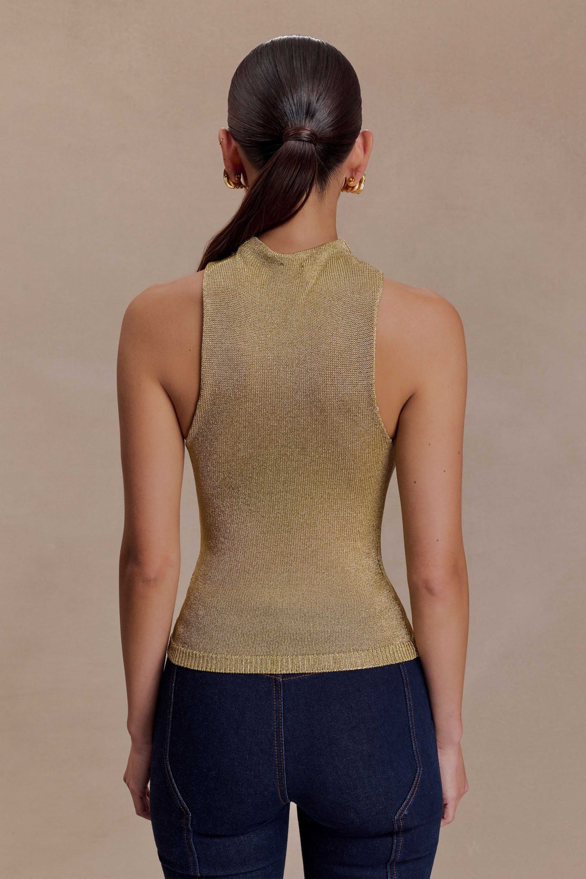 Nikki Lurex Top With Hardware - Gold #7