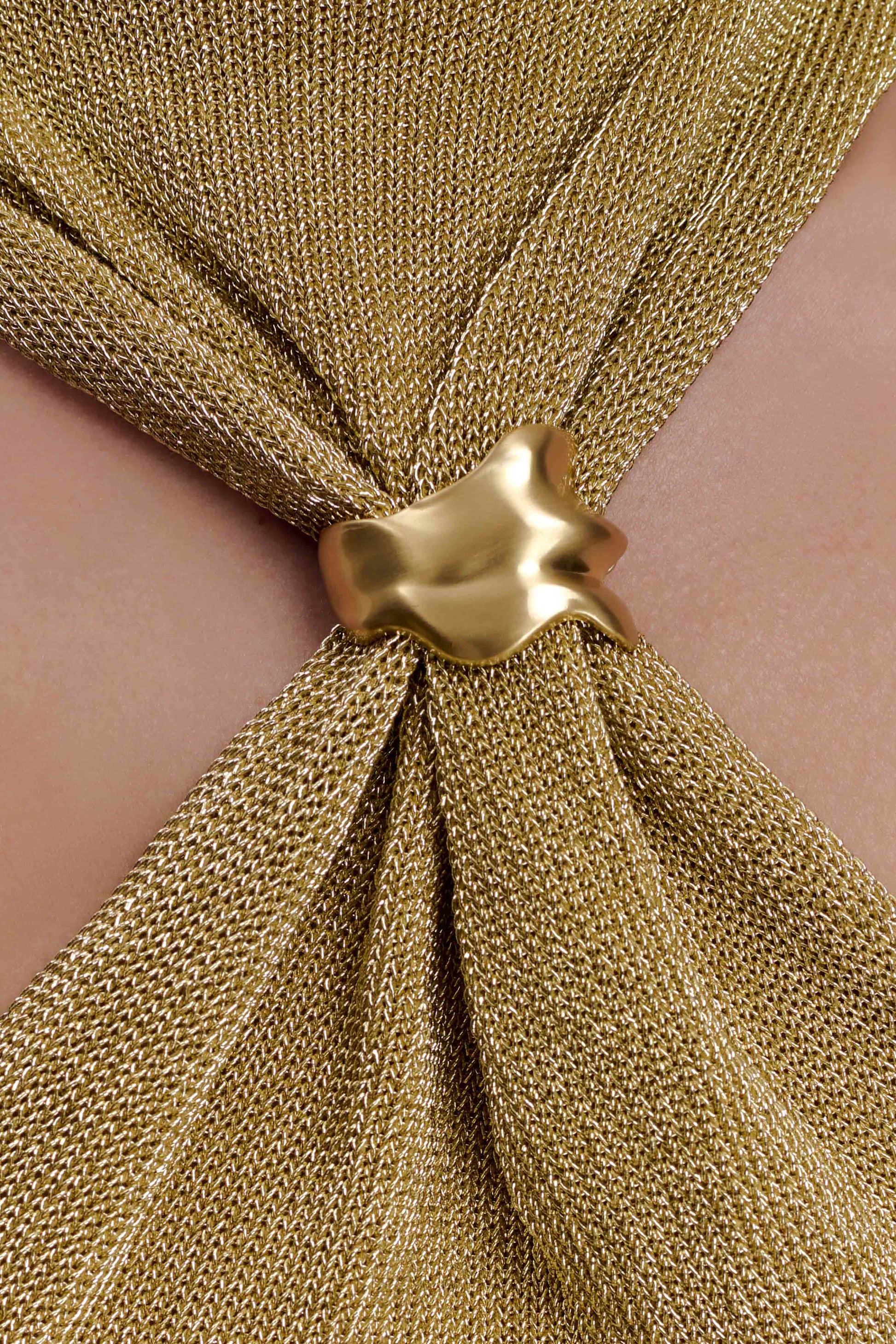 Nikki Lurex Top With Hardware - Gold #10