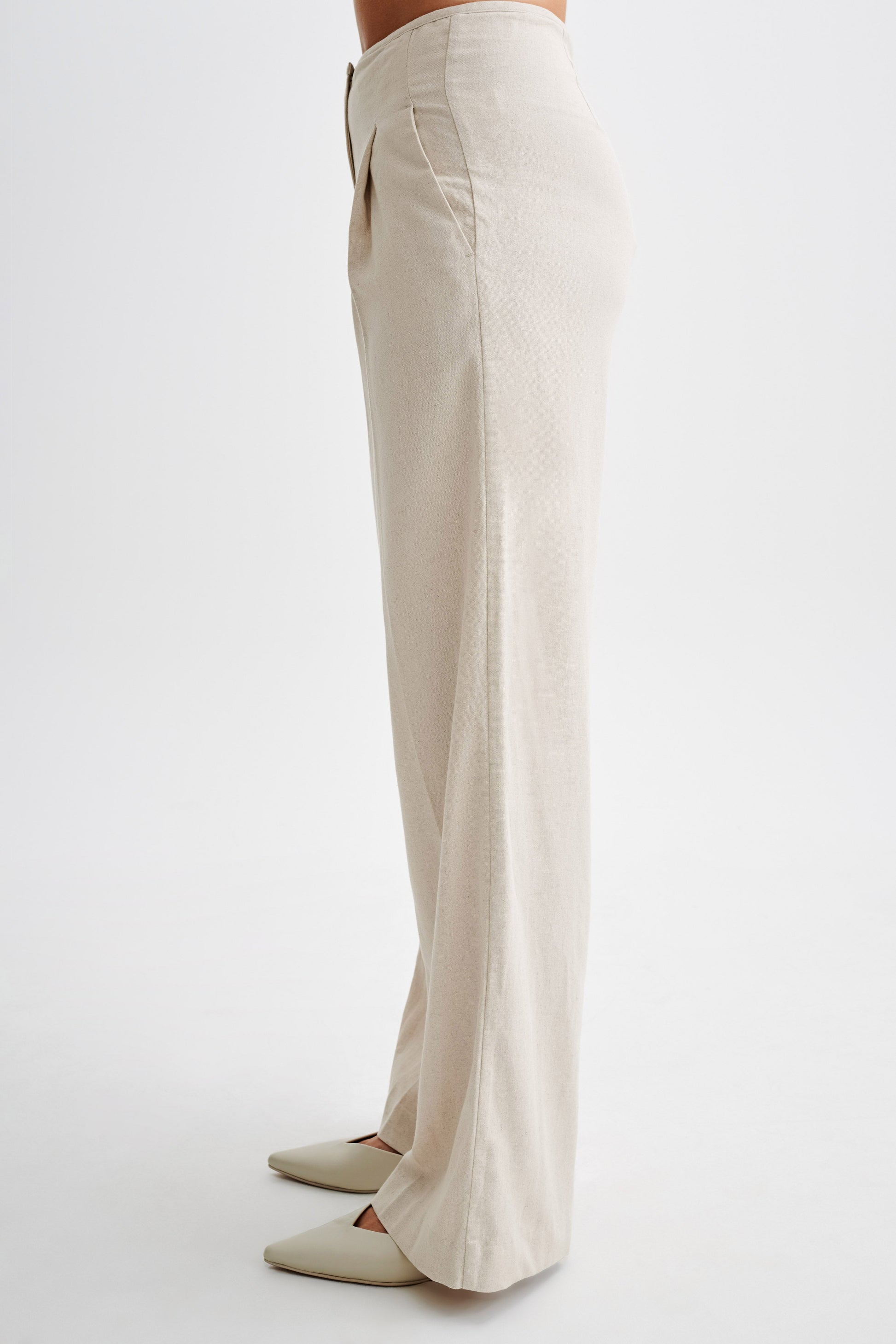 Adrina Straight Leg Linen Pant - Natural #8