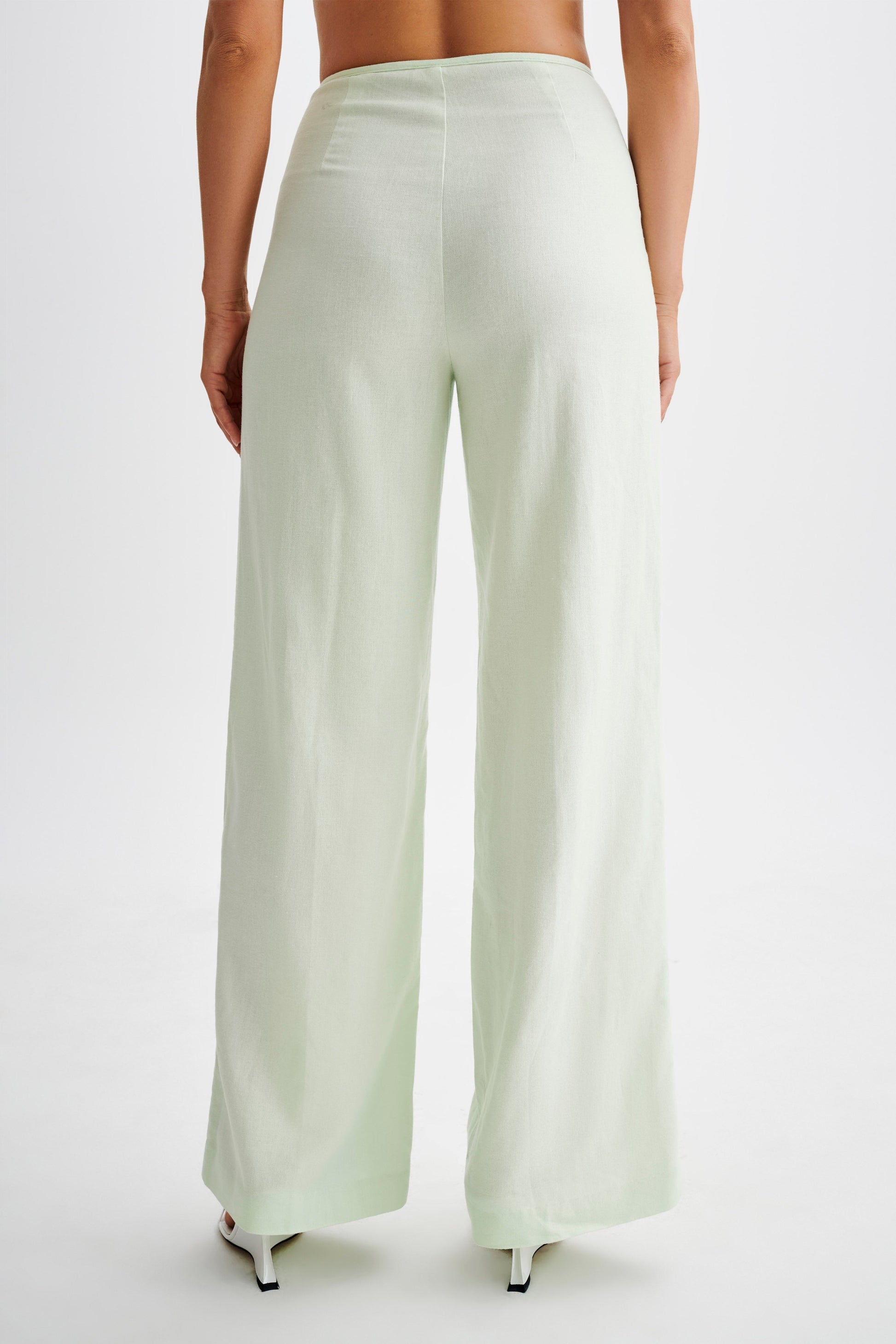 Adrina Straight Leg Linen Pant - Mint #4
