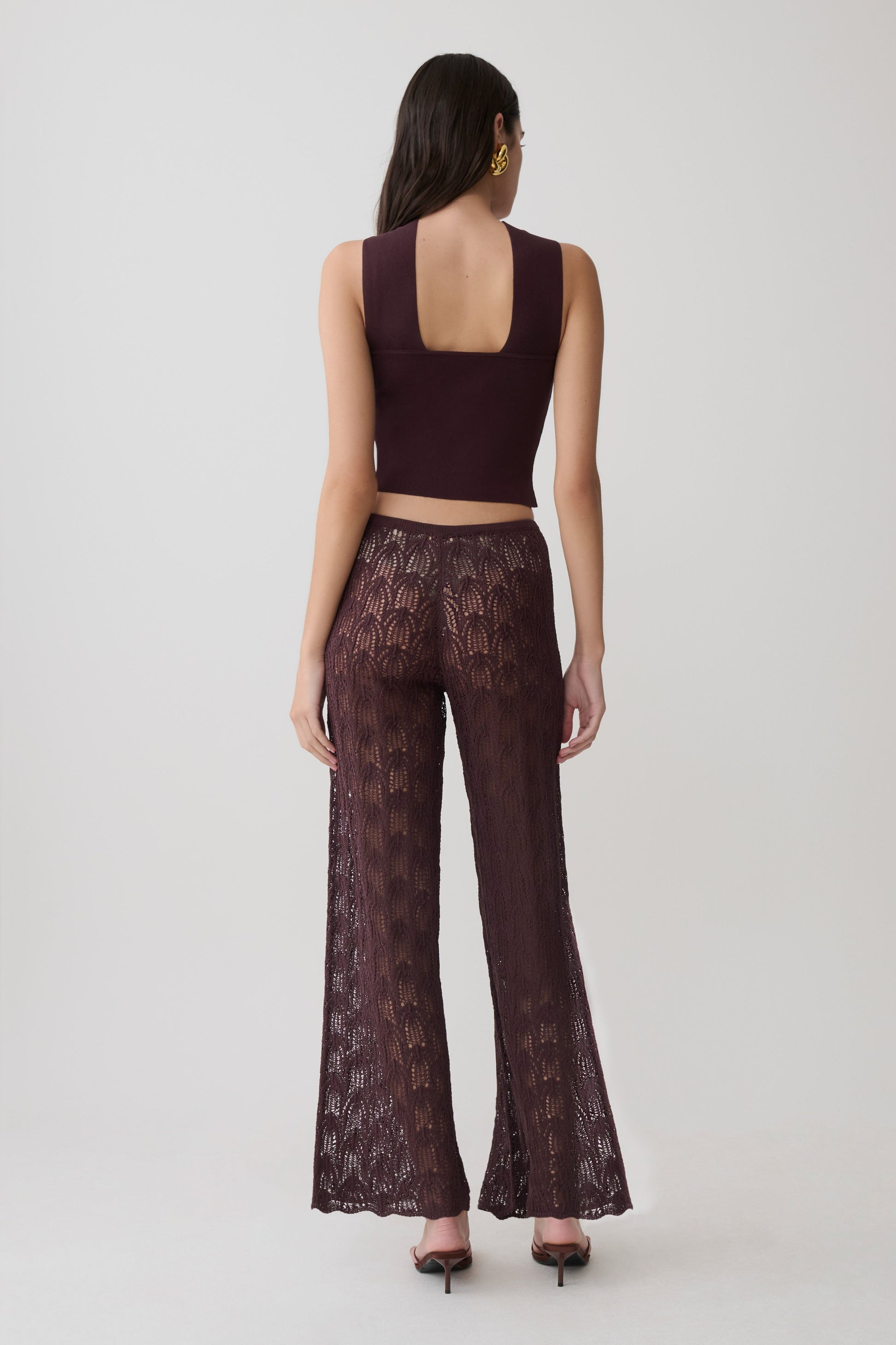 Glinda Crochet Pants - Chocolate #2