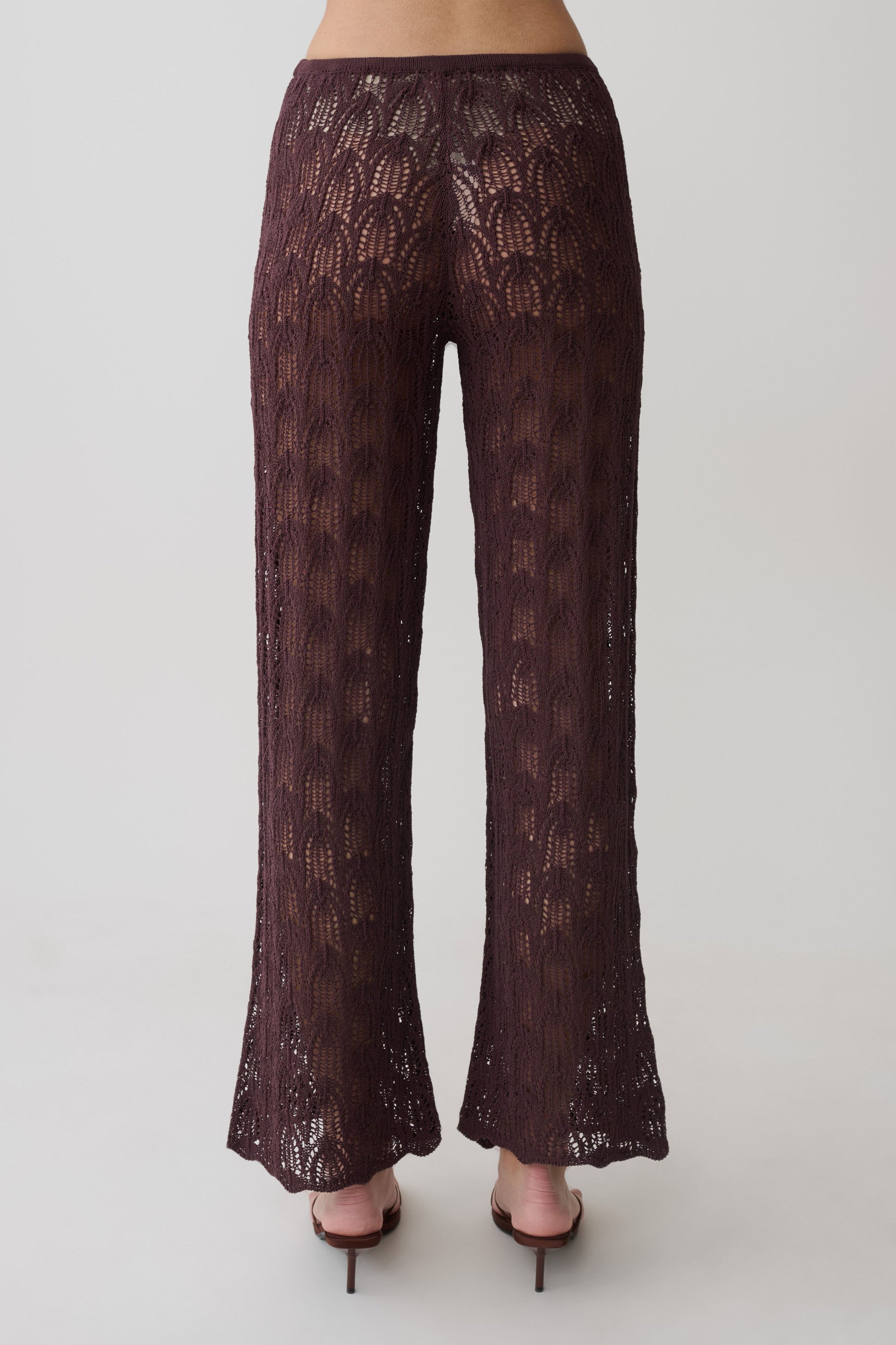 Glinda Crochet Pants - Chocolate #5
