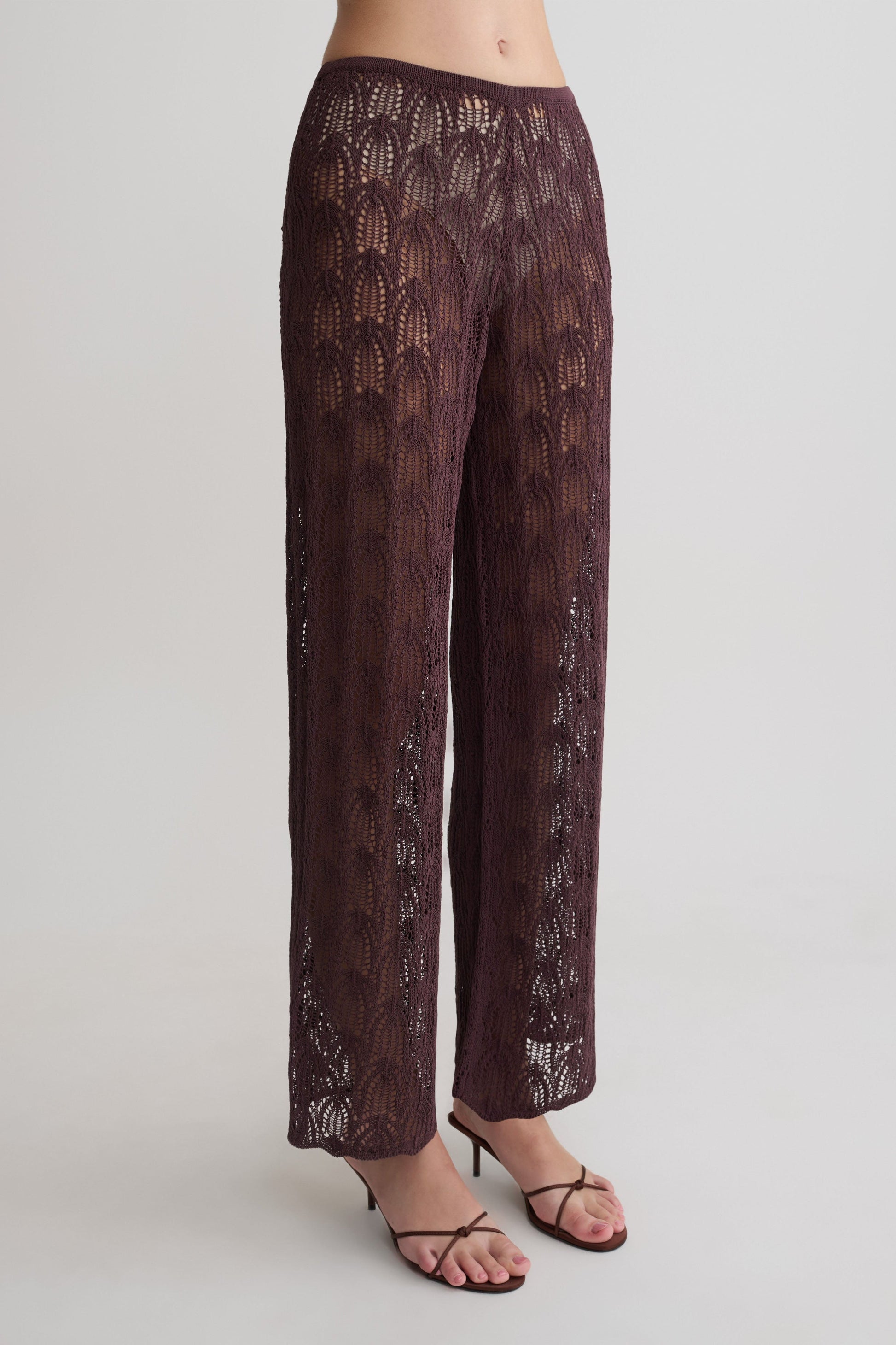 Glinda Crochet Pants - Chocolate #4