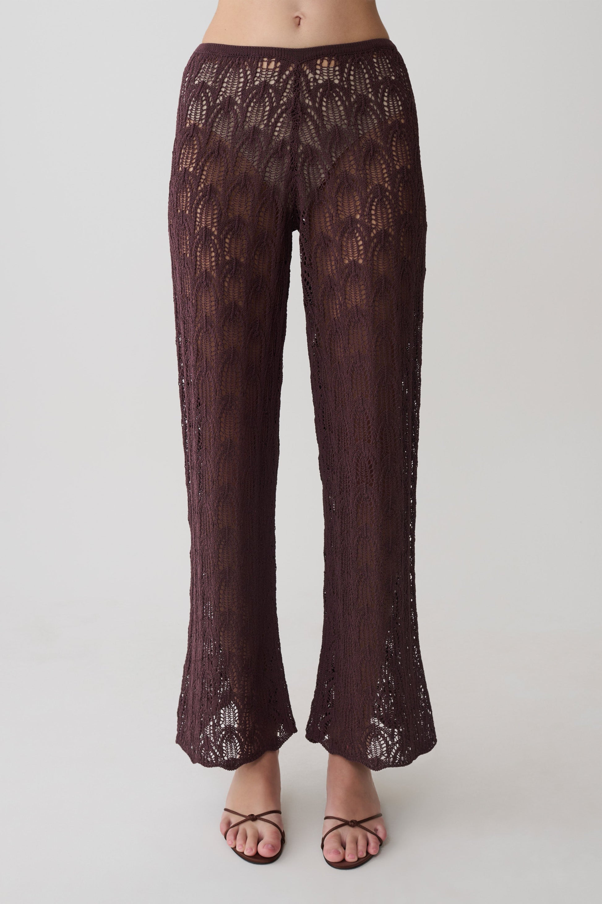 Glinda Crochet Pants - Chocolate #6