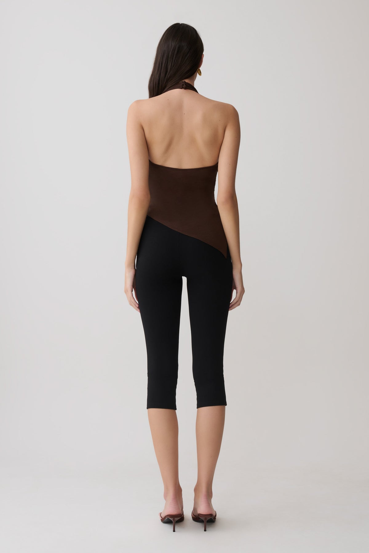 Clea Relaxed Sheer Halter Top - Espresso #5