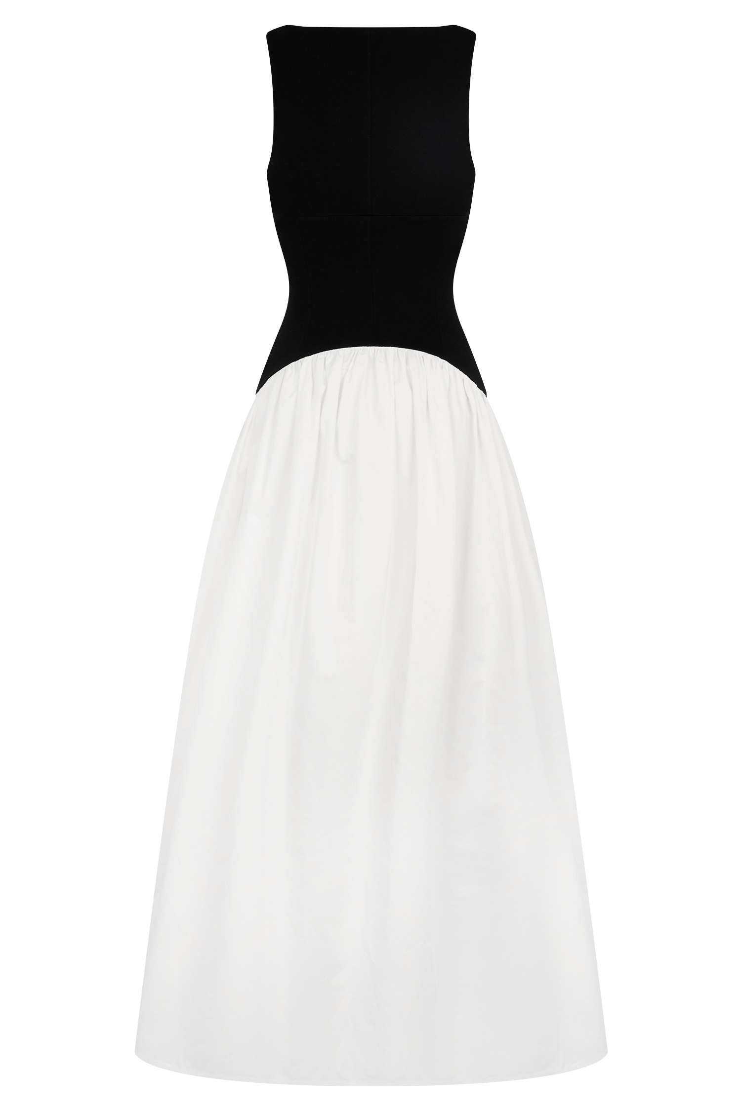 Acacia Contrast Sleeveless Maxi Dress - Black/White #7