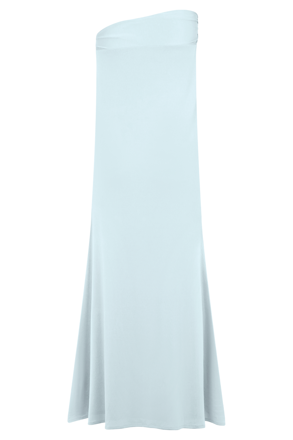 Ainsley Asymmetrical Maxi Skirt With Floral Hardware - Pale Blue #6