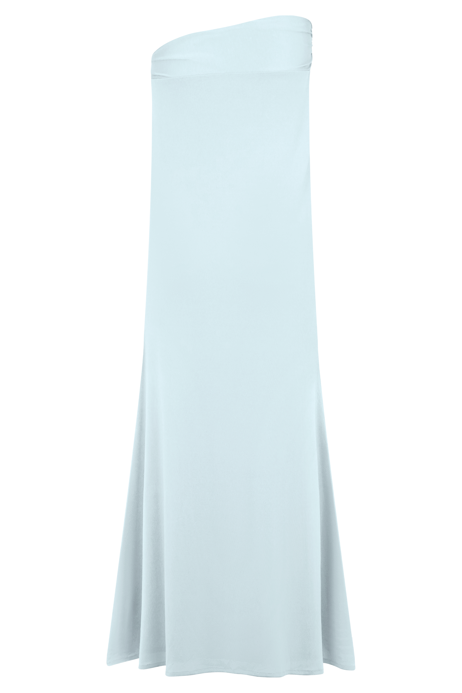 Ainsley Asymmetrical Maxi Skirt With Floral Hardware - Pale Blue #6