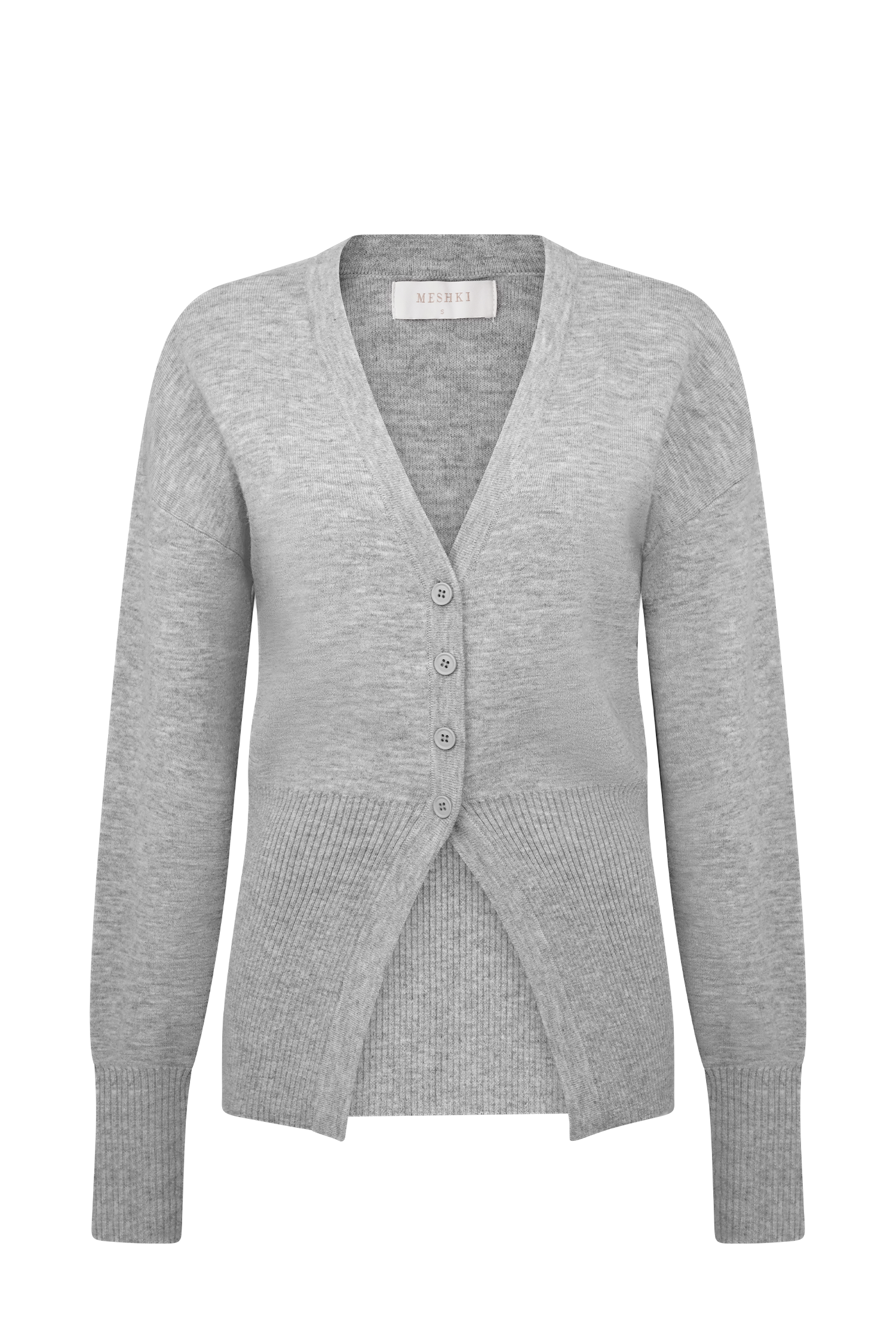 Alexia Buttoned Oversized Cardigan - Grey Marle #9