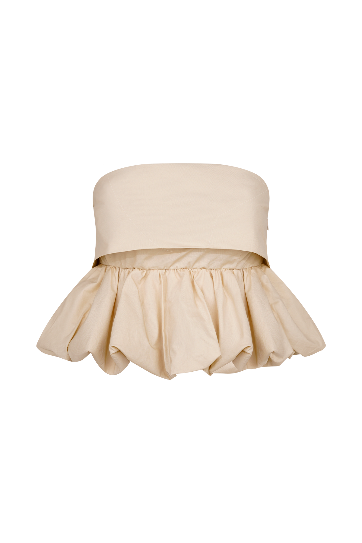 Amirah Strapless Bubble Crop Top - Nude #8