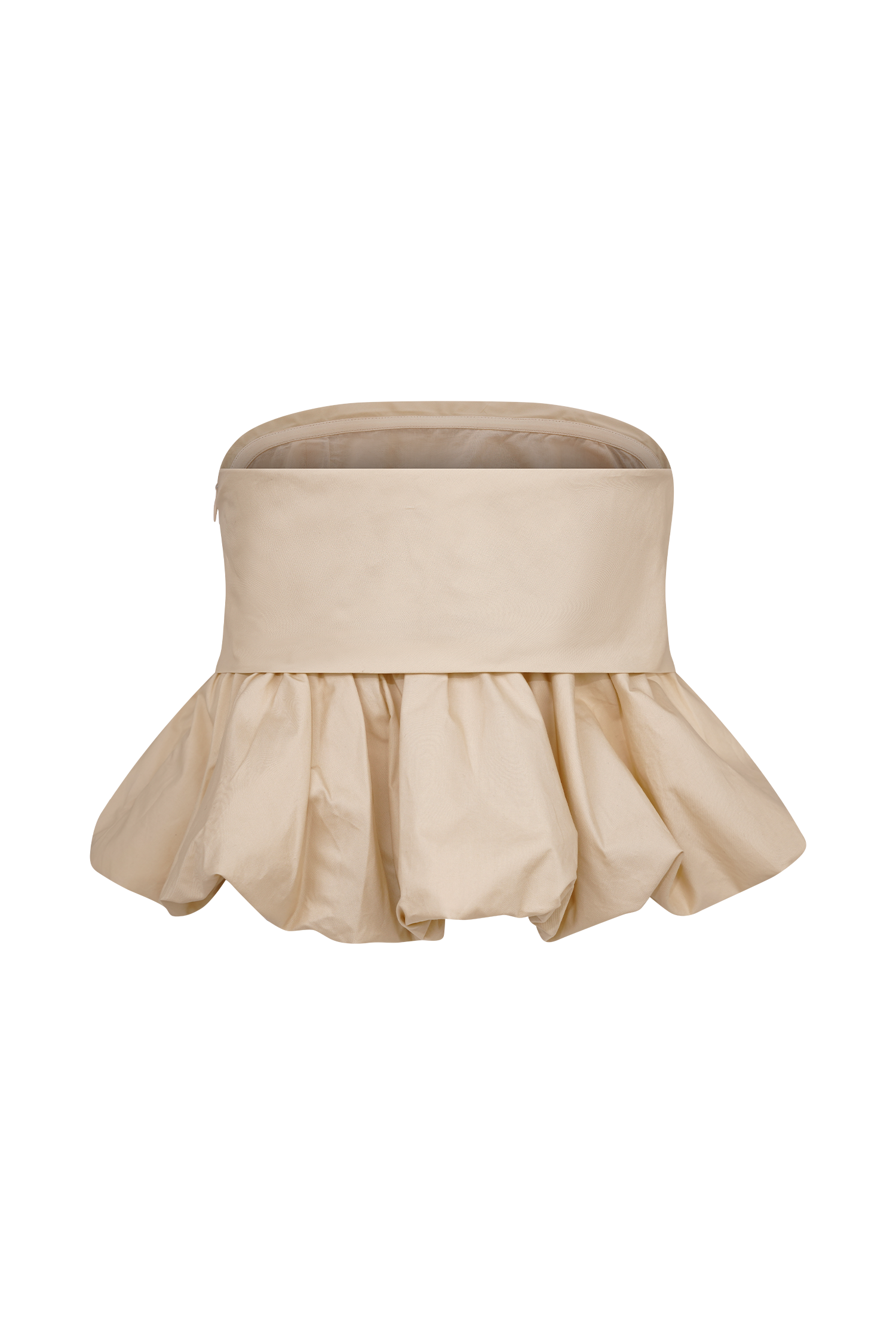 Amirah Strapless Bubble Crop Top - Nude #7