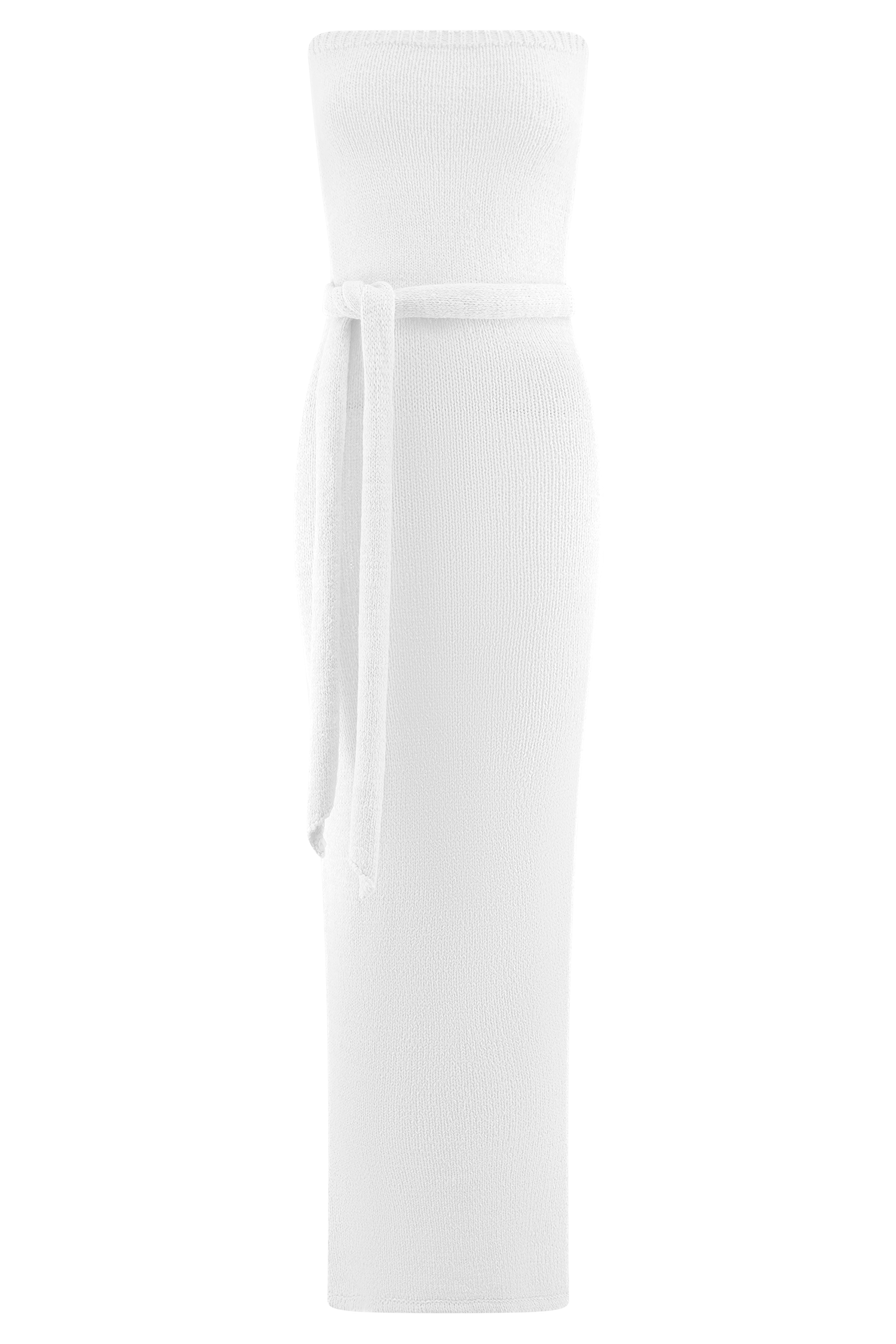 Andrea Strapless Knit Maxi Dress - White #7