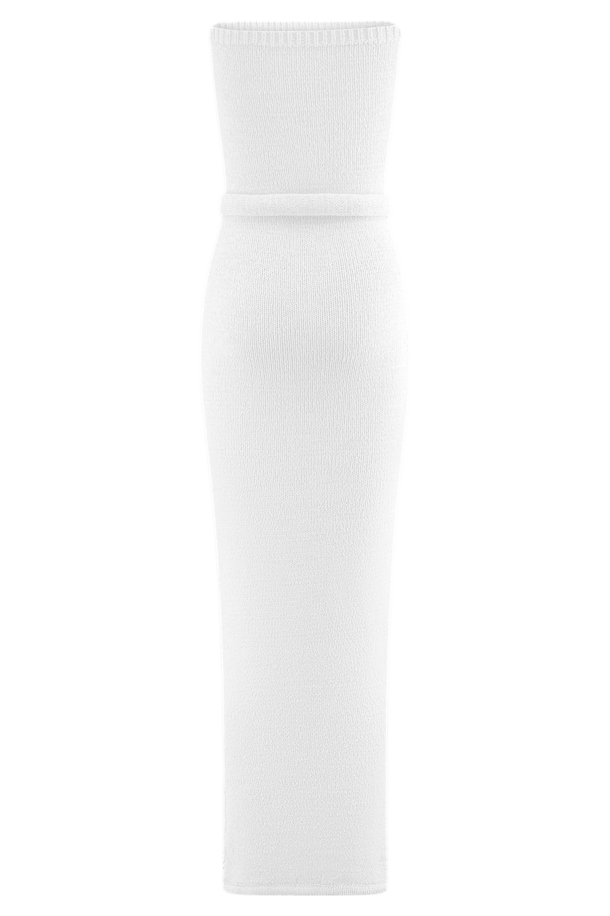 Andrea Strapless Knit Maxi Dress - White #6
