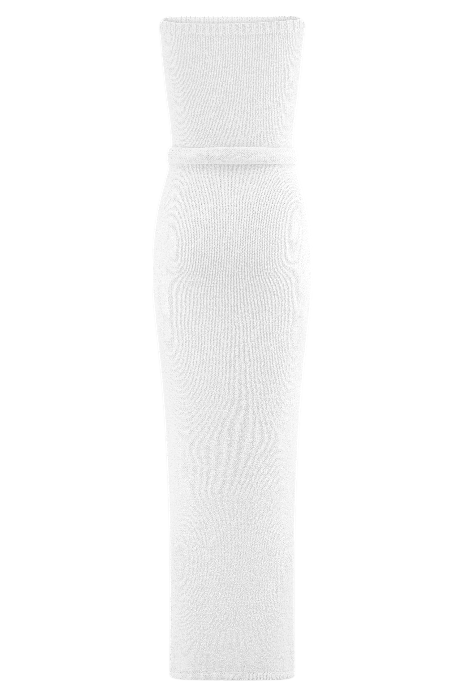 Andrea Strapless Knit Maxi Dress - White #6