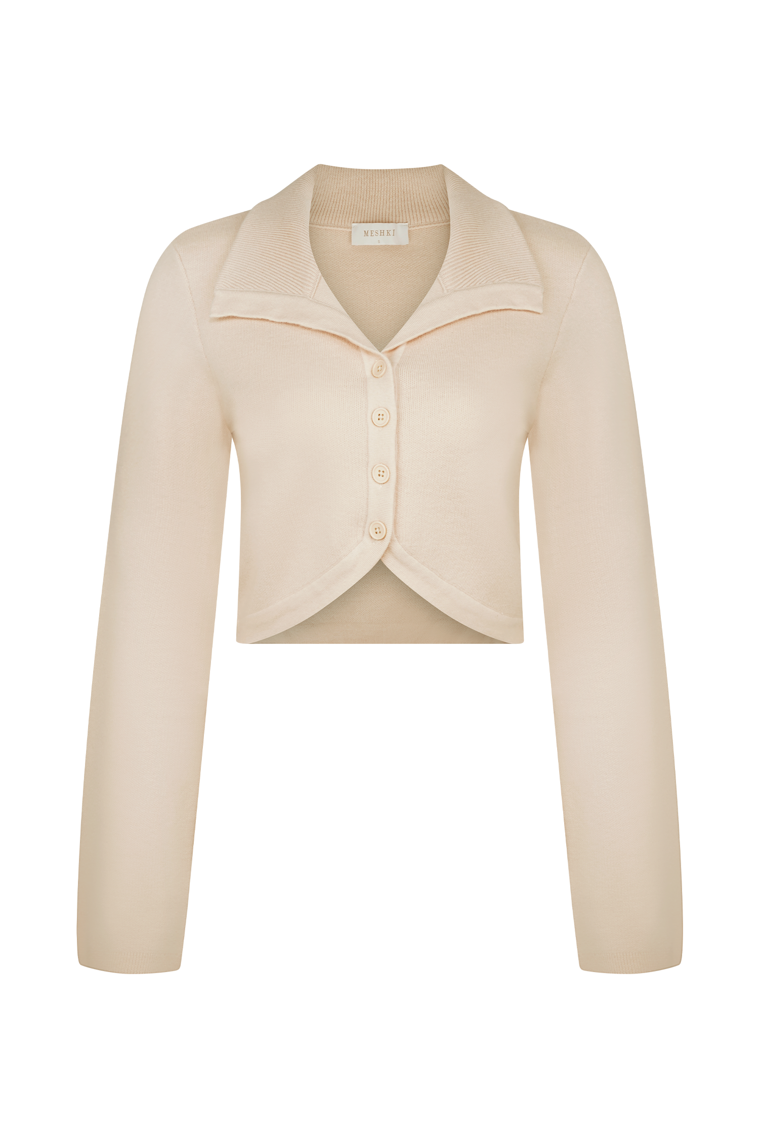 Annabelle Knit Curved Hem Cardigan - Cream #9