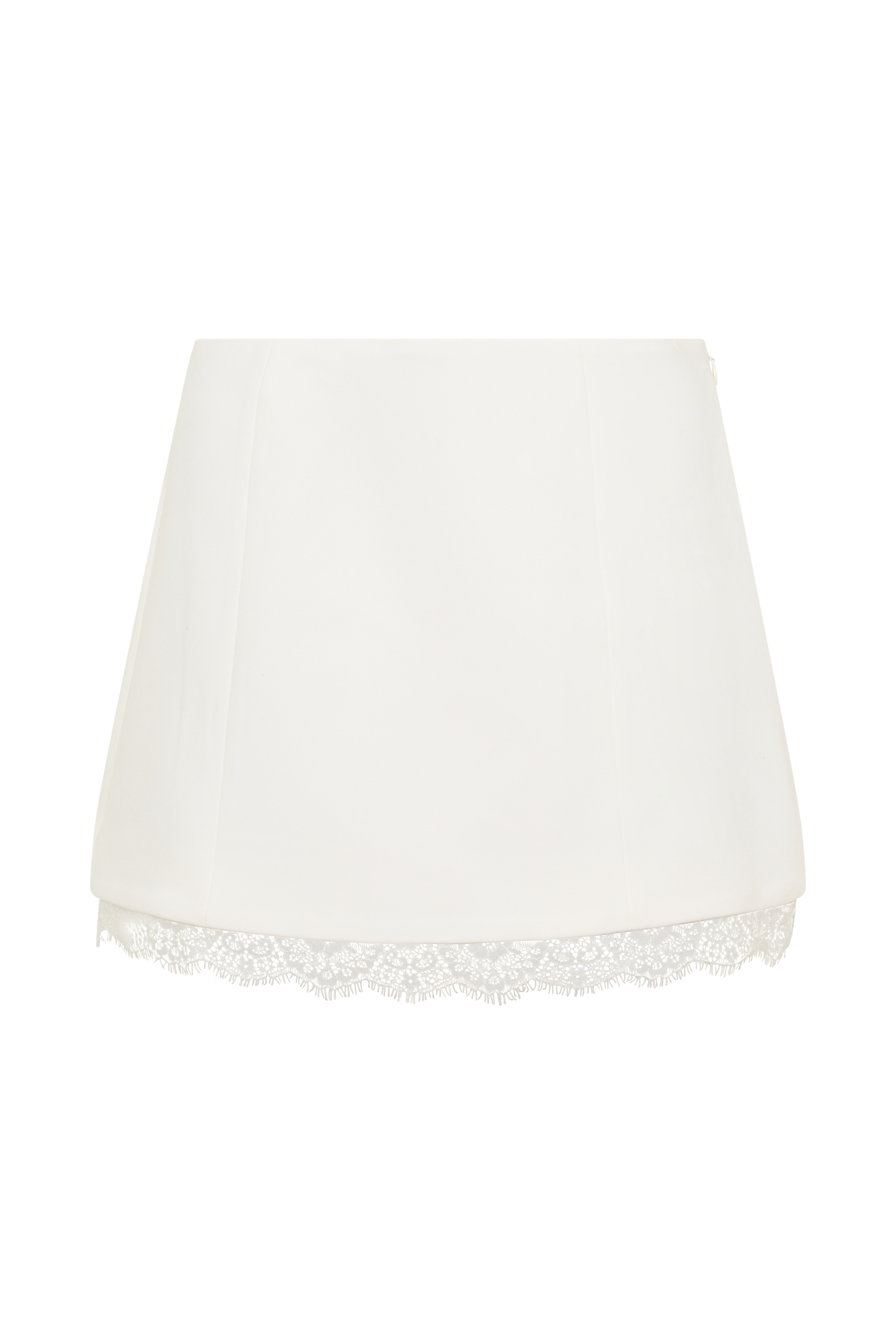 Ariella Suiting Mini Skirt With Lace - White #11