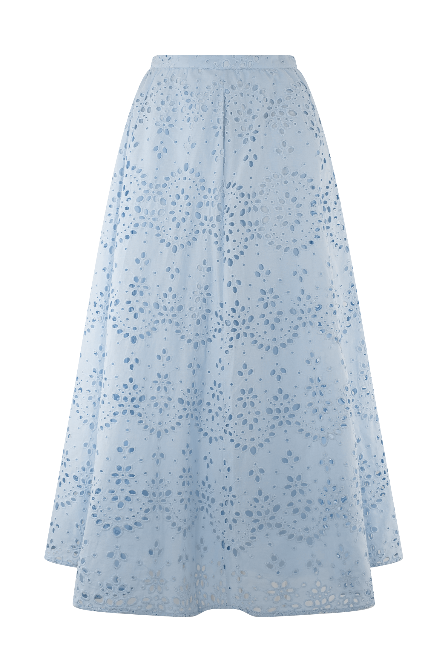 Arla Broderie Midi Skirt - Pale Cornflower Blue #8