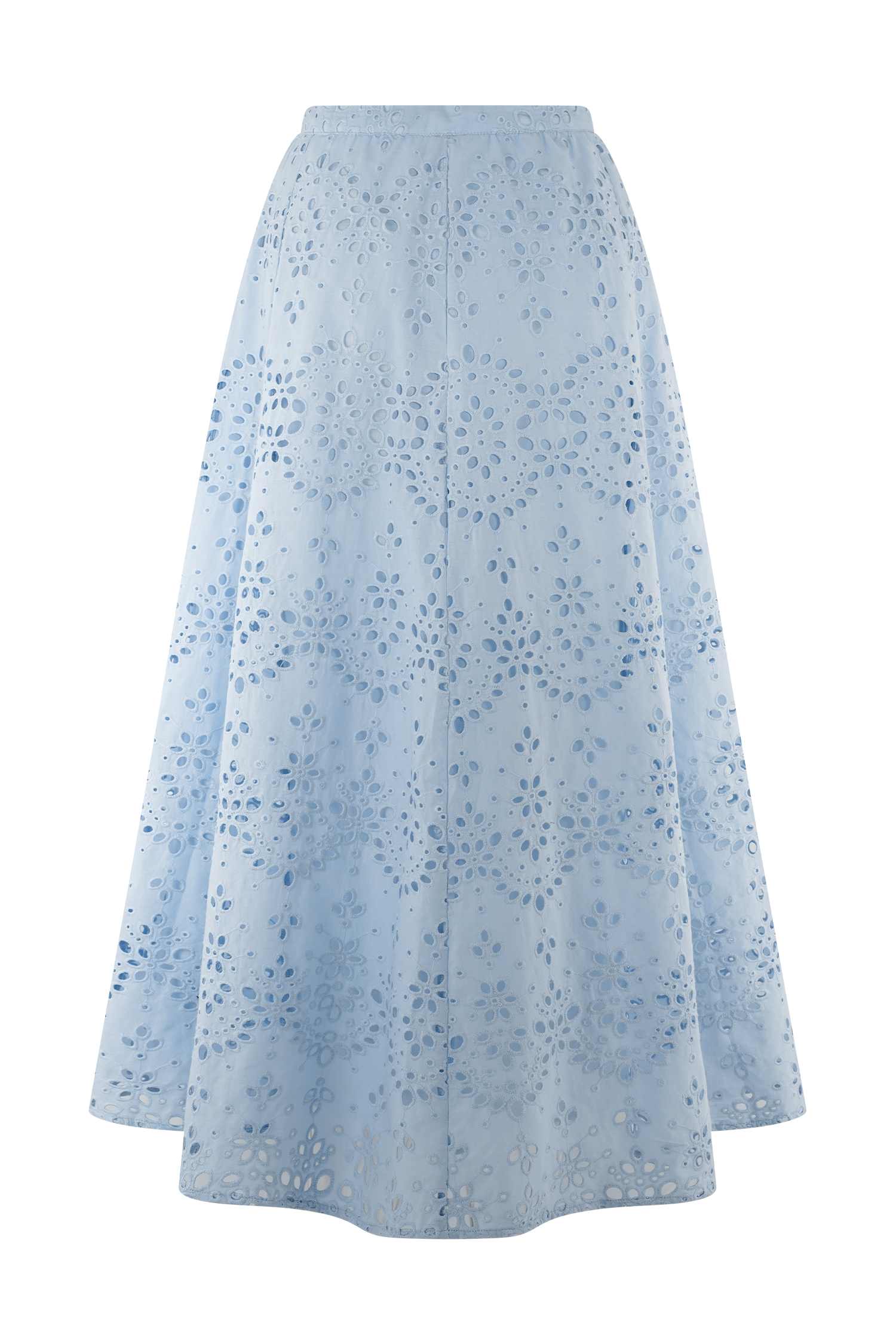 Arla Broderie Midi Skirt - Pale Cornflower Blue #9