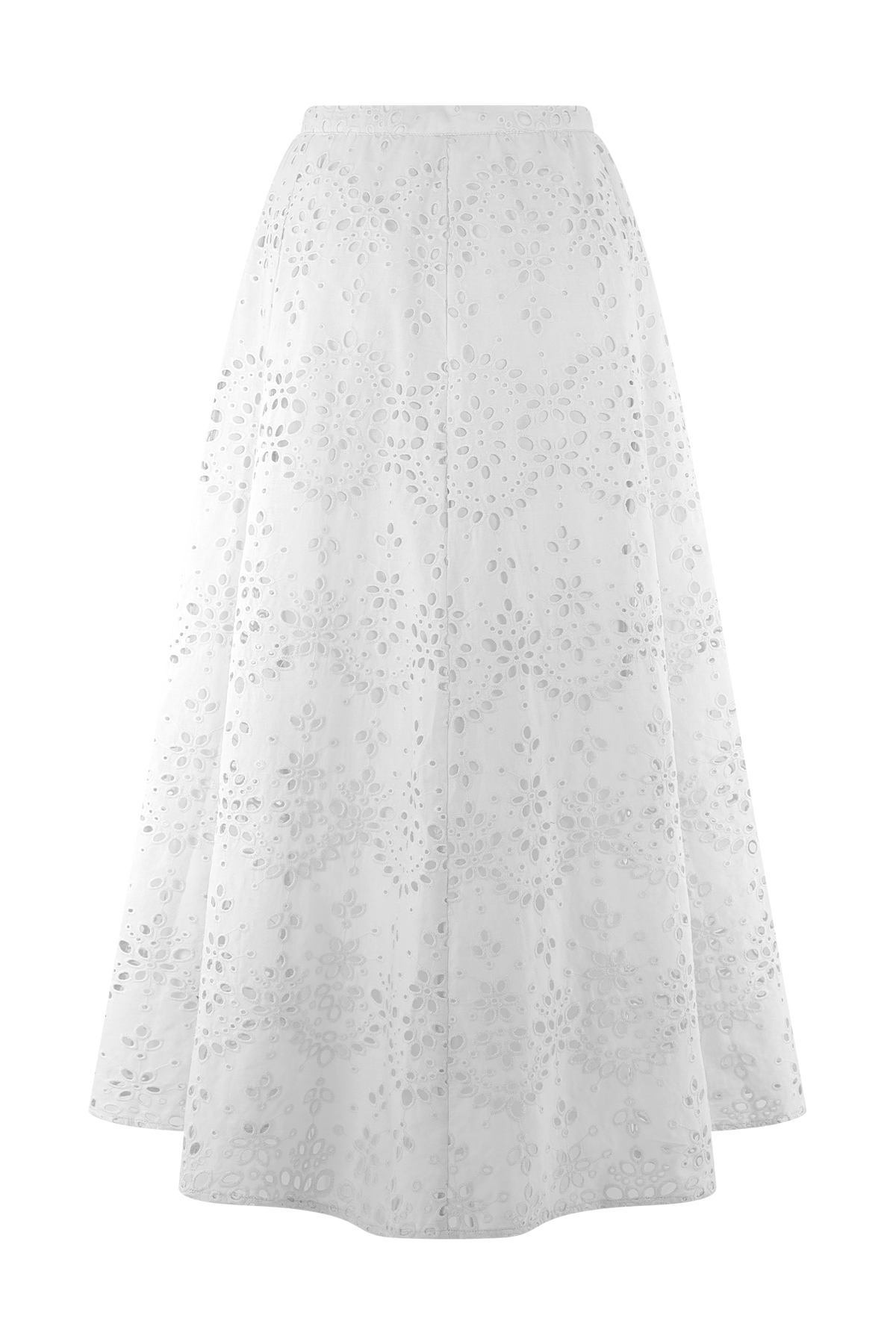 Arla Broderie Midi Skirt - White #7