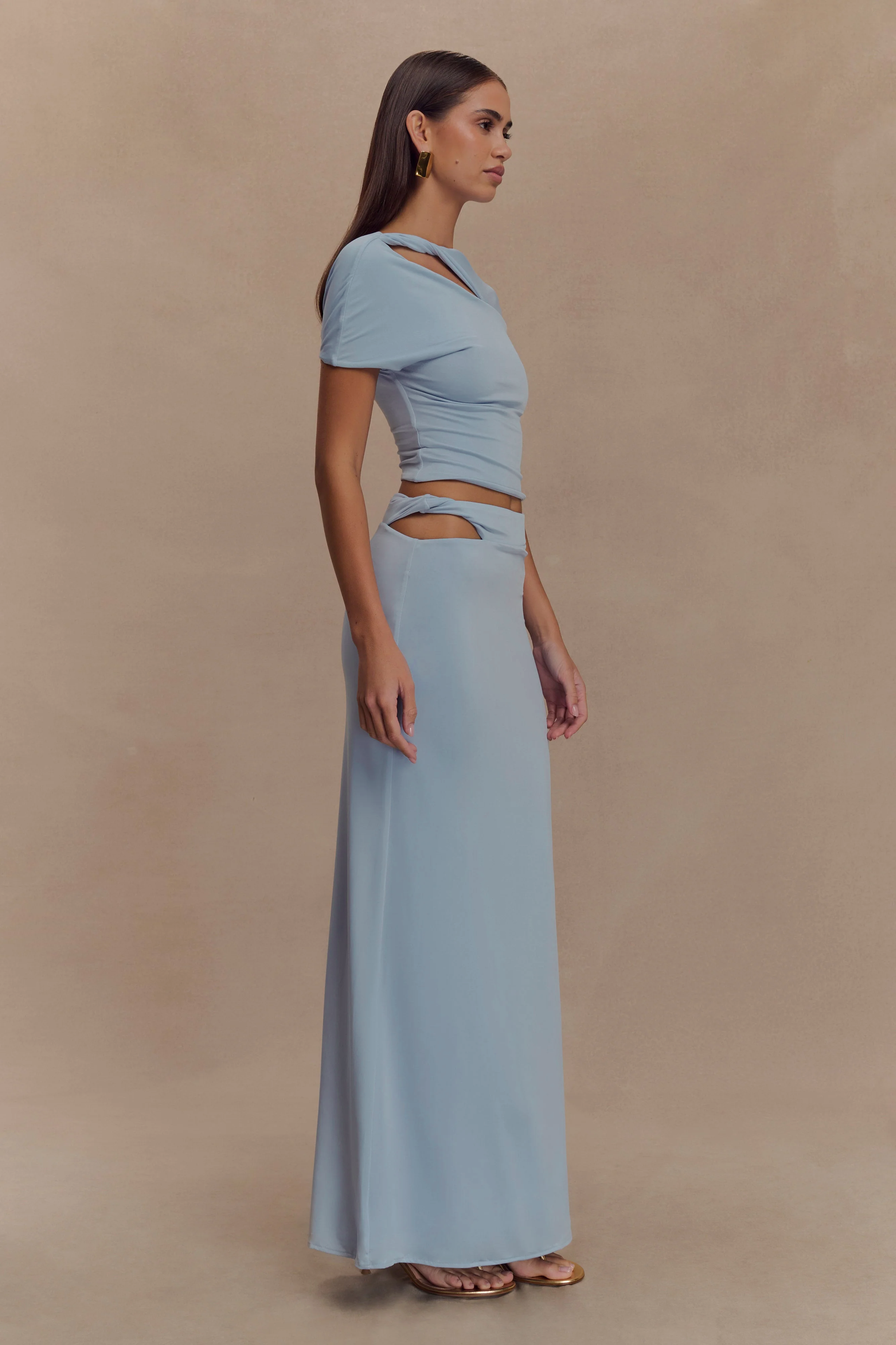 Haven Slinky Twist Top - Pale Blue #4