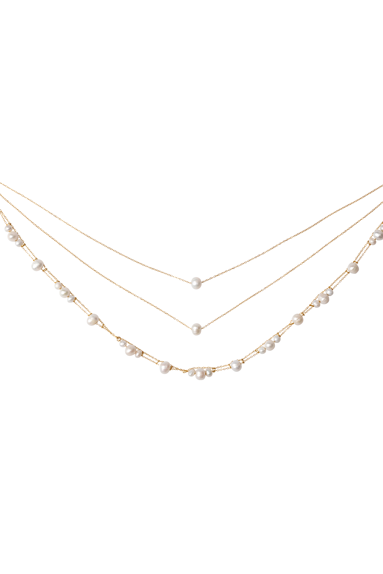 Aryanne Layered Pearl Choker - Pearl #3
