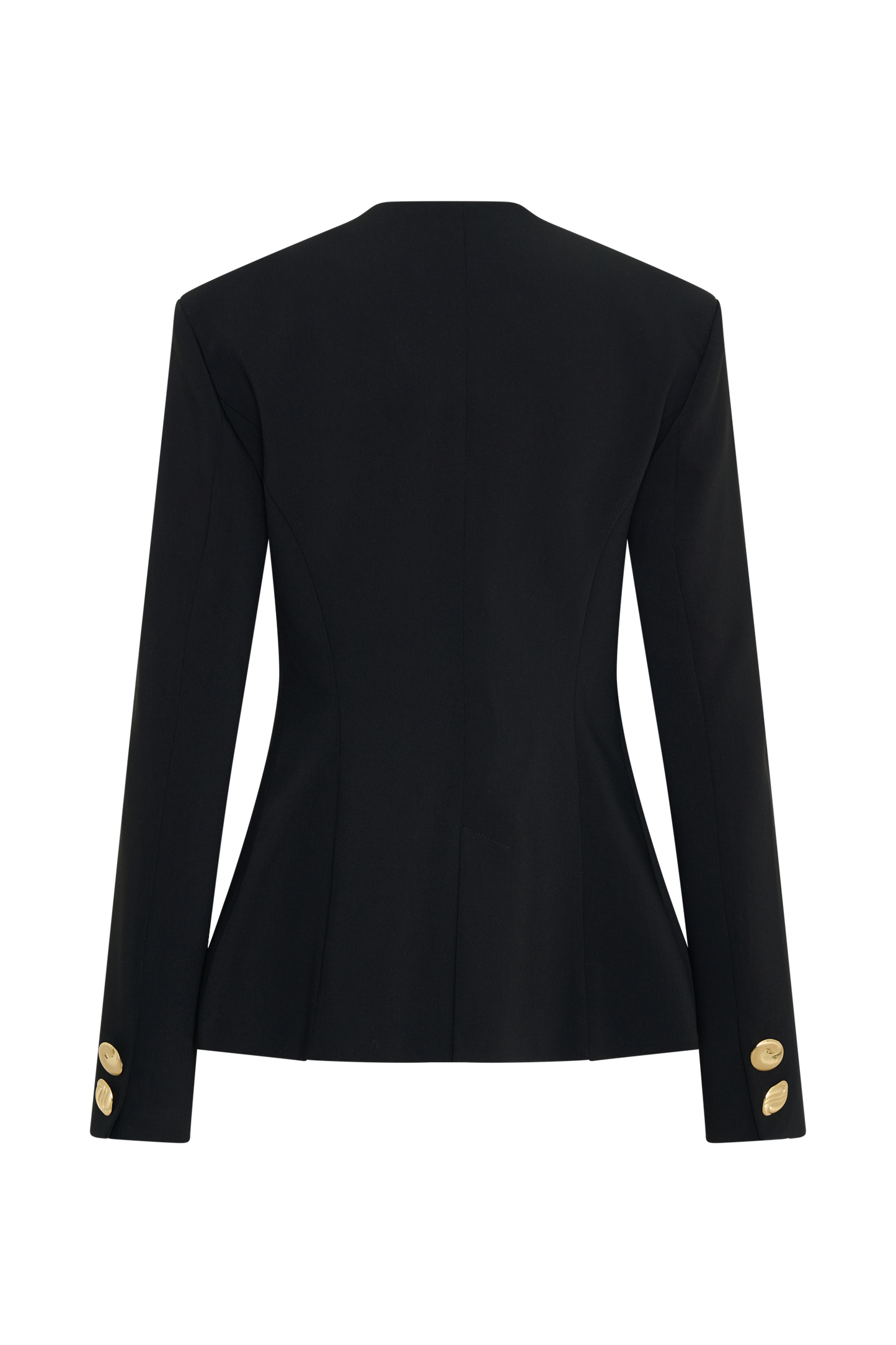 Asia Mixed Button Blazer - Black