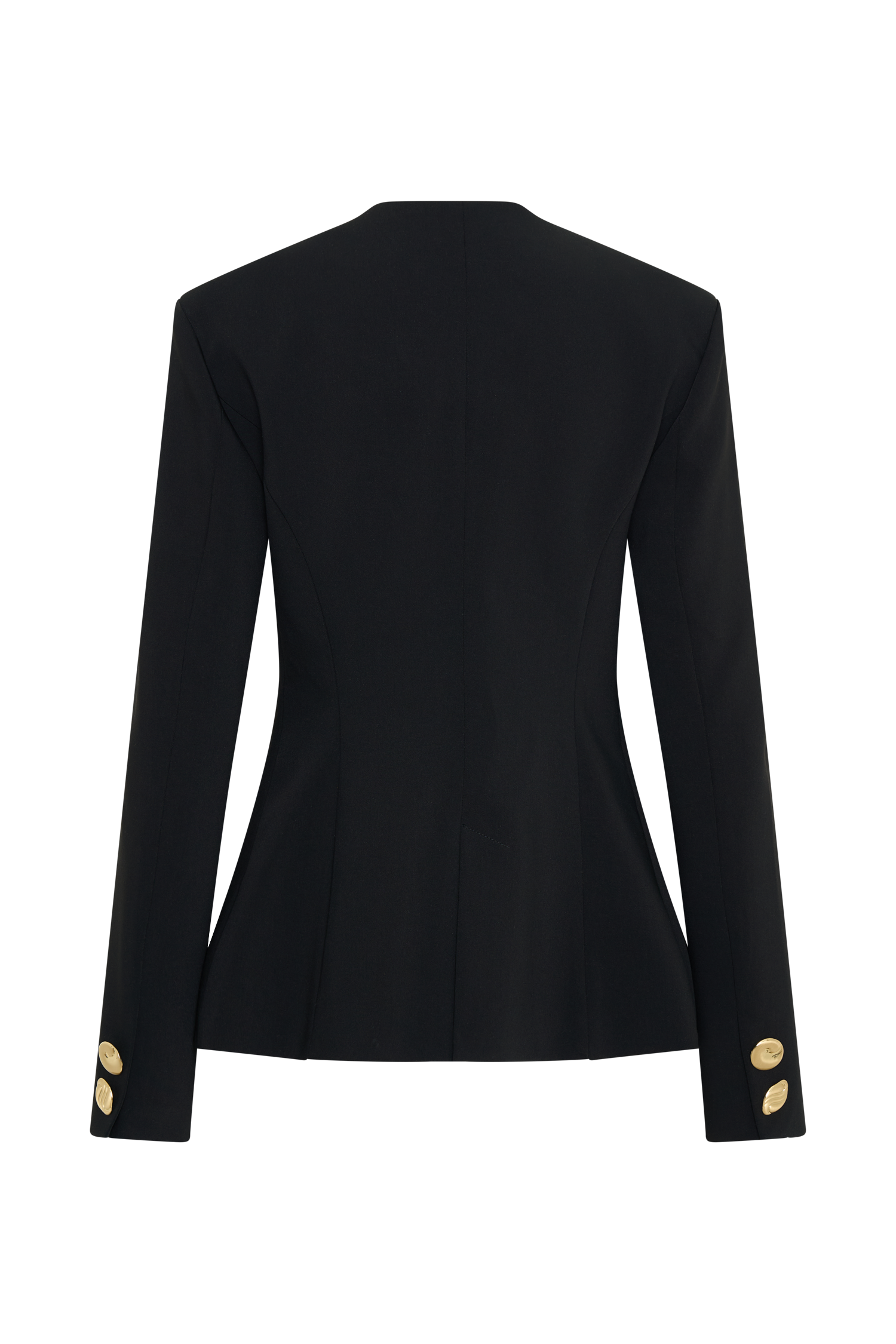 Asia Mixed Button Blazer - Black #8