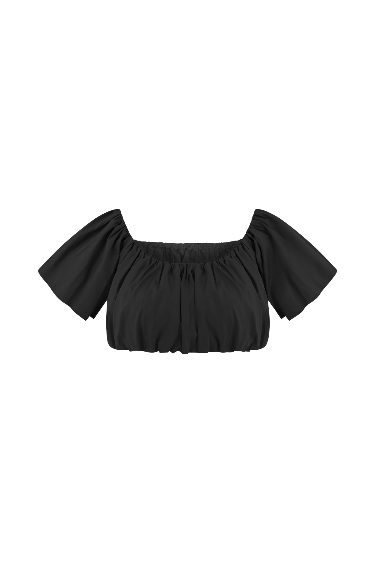 Autumn Off Shoulder Bubble Top - Black #9