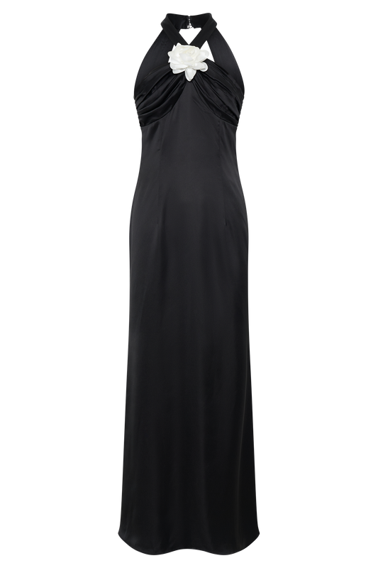 Dylan Rose Halter Maxi Dress - Black