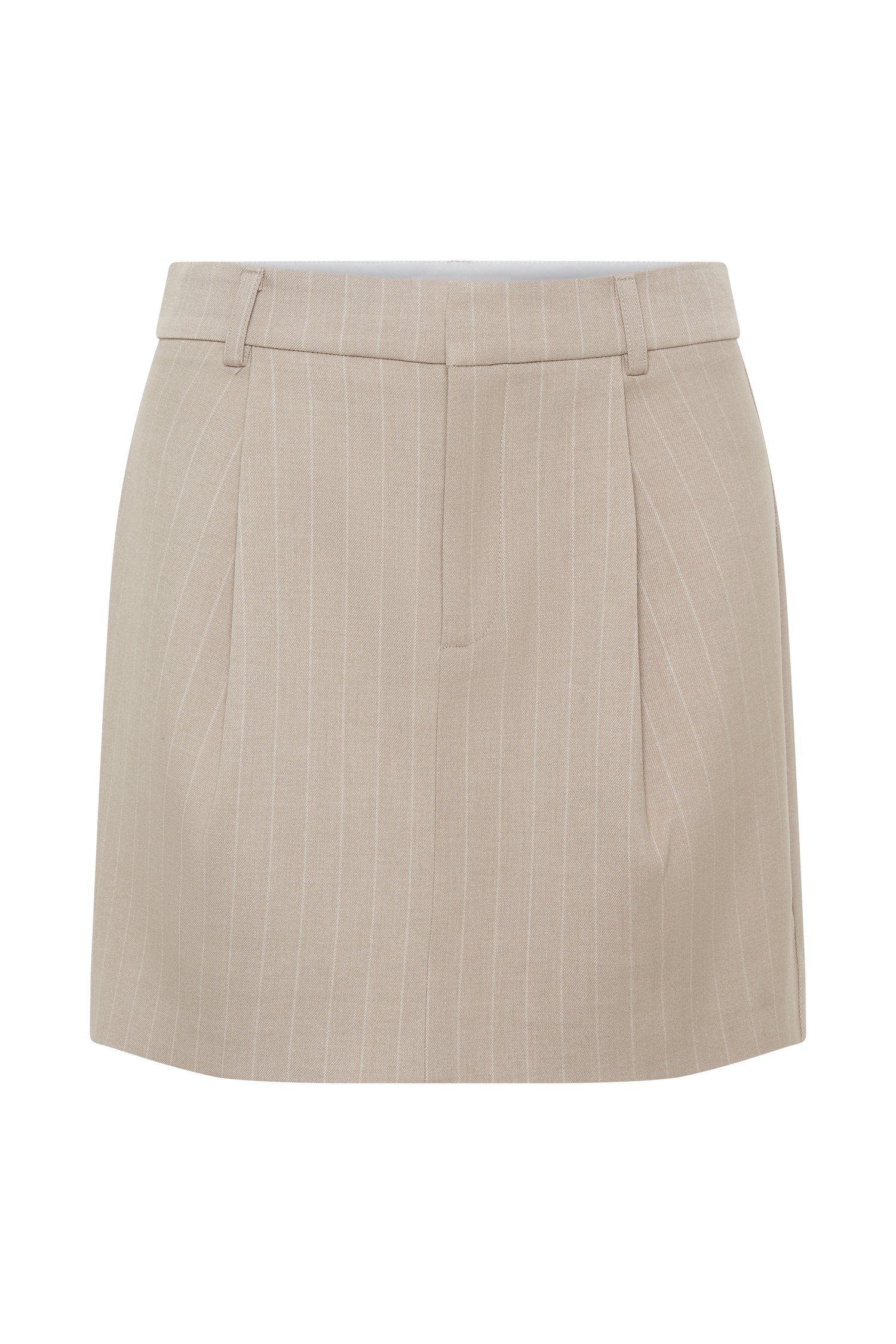 Tracey Suiting Mini Skirt - Taupe Pinstripe #8