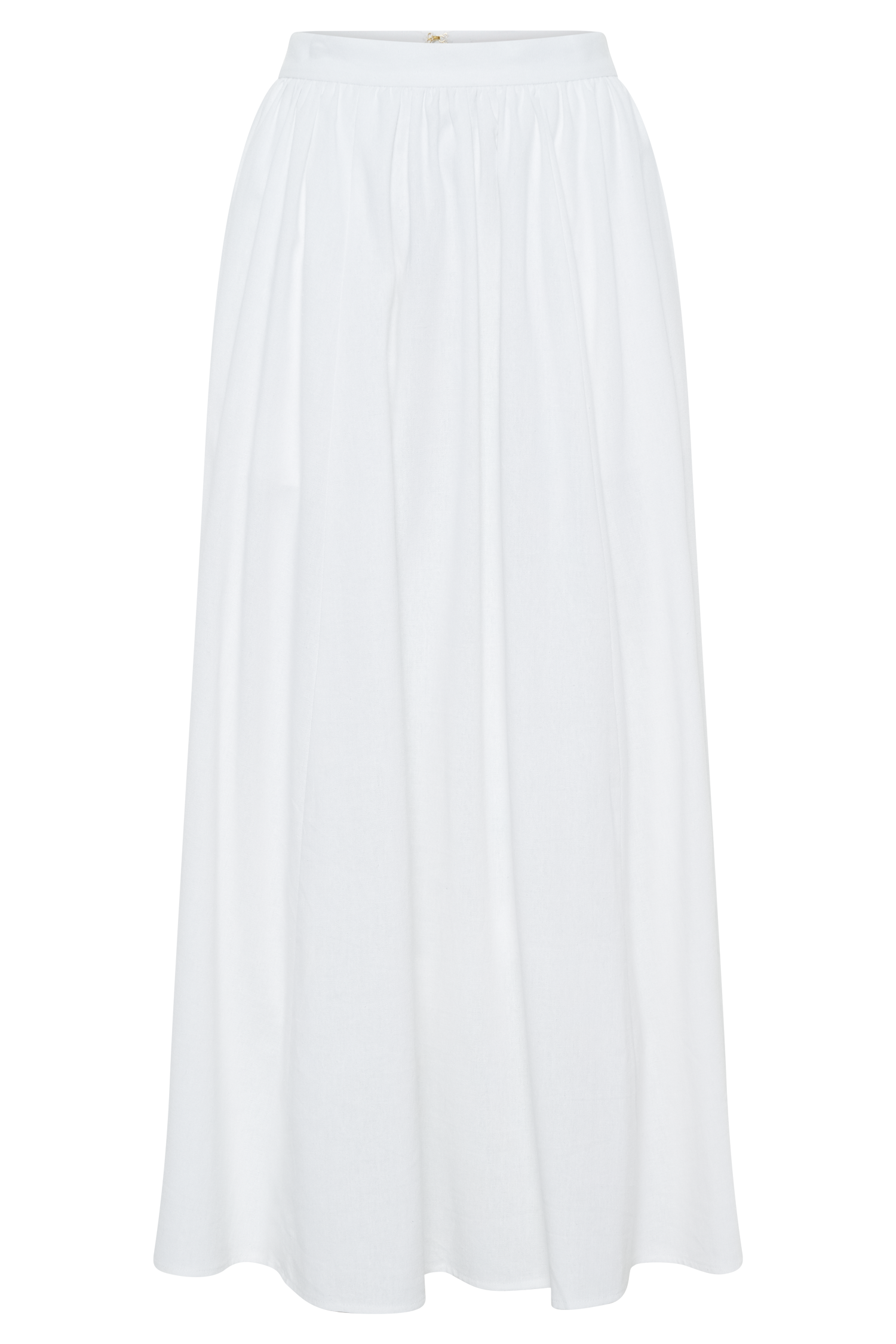 Clarence Linen A-Line Maxi Skirt - White #10