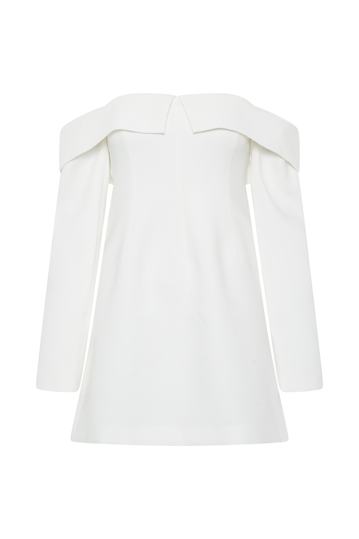 Hugo Suiting Off Shoulder Mini Dress - Ivory