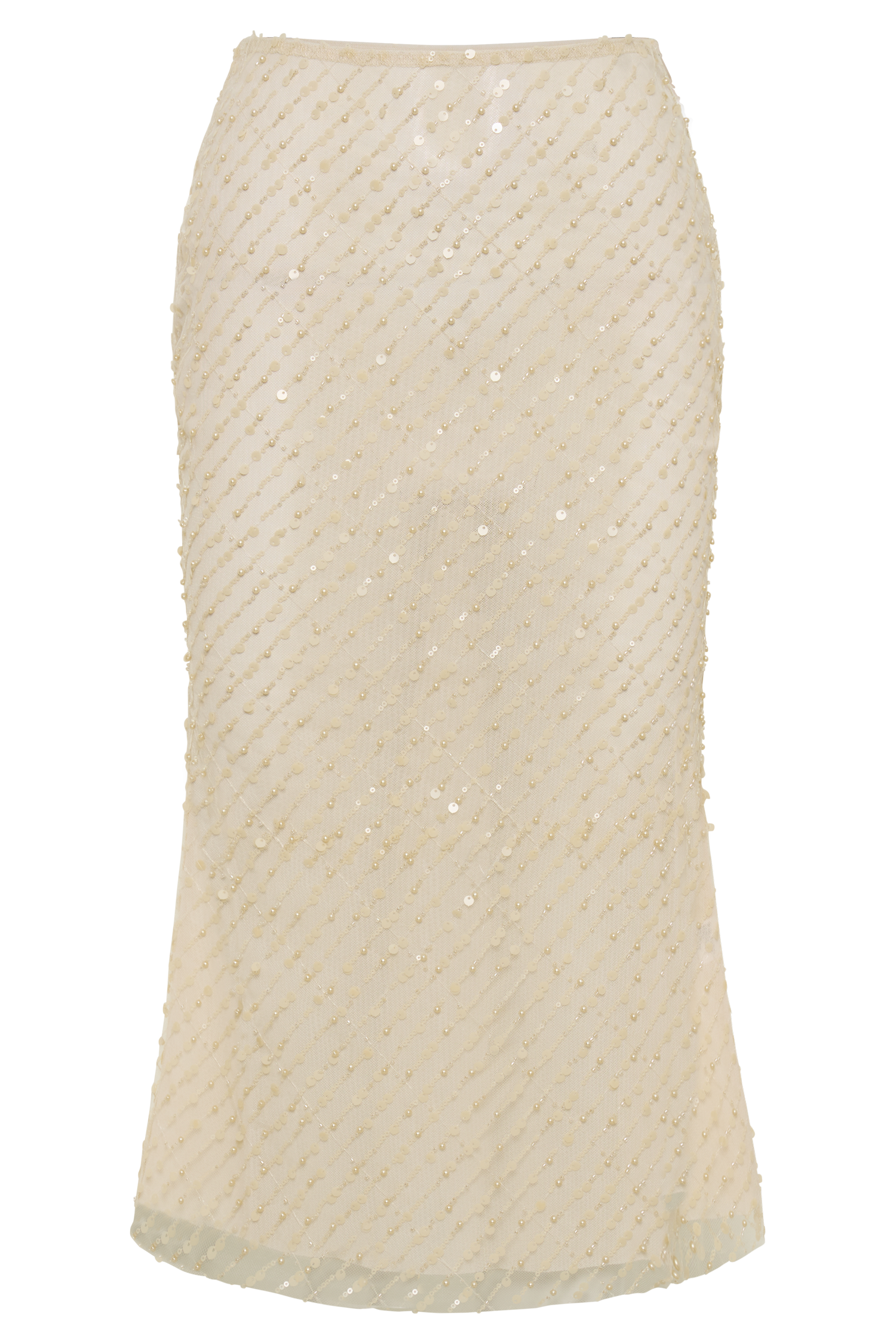 Brynne Sequin Midi Skirt - Buttercream #13