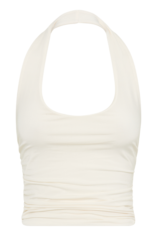 Marie Slinky Halter Top - Ivory