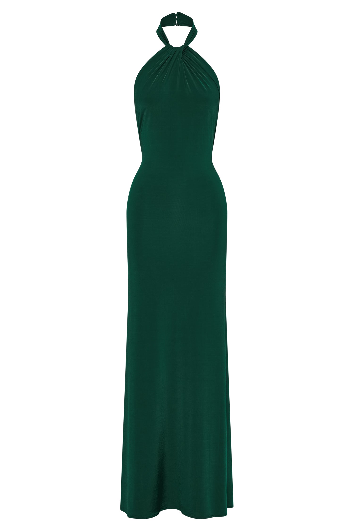 Elyna Slinky Halter Maxi Dress - Forest Green #9