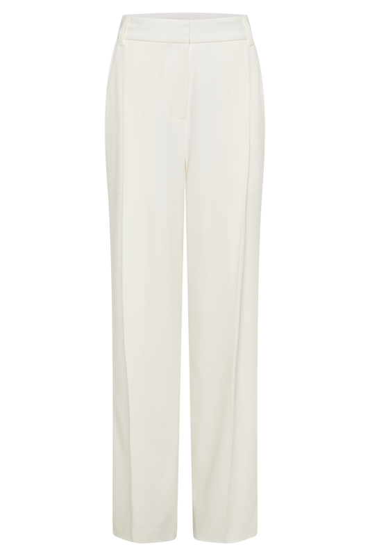 Amelie Suiting Straight Leg Pants - Ivory