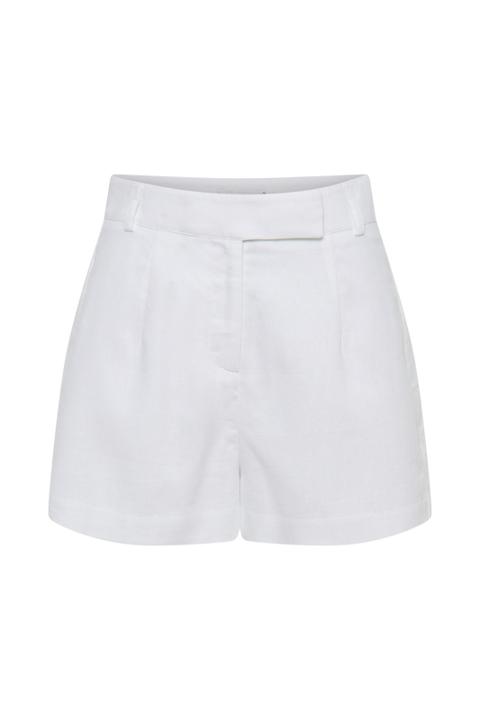 Massima Linen Shorts - White