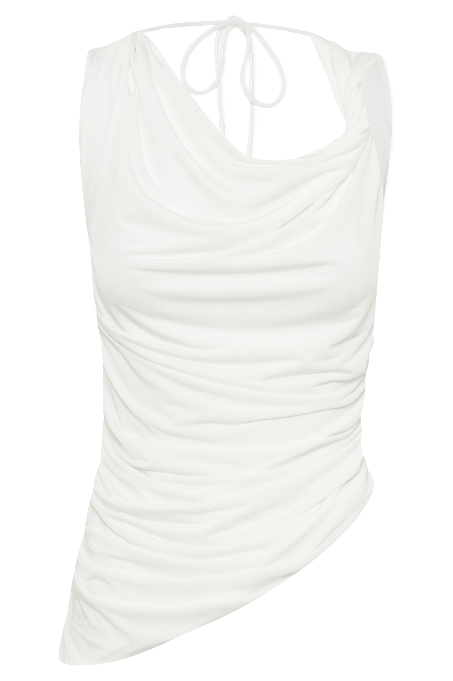 Prianyka Slinky Sleeveless Top - White