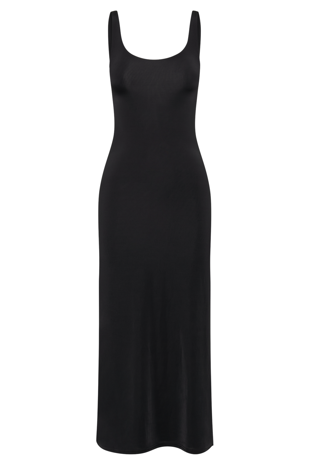 Augustine Slinky Scoop Midi Dress - Black- MESHKI UK